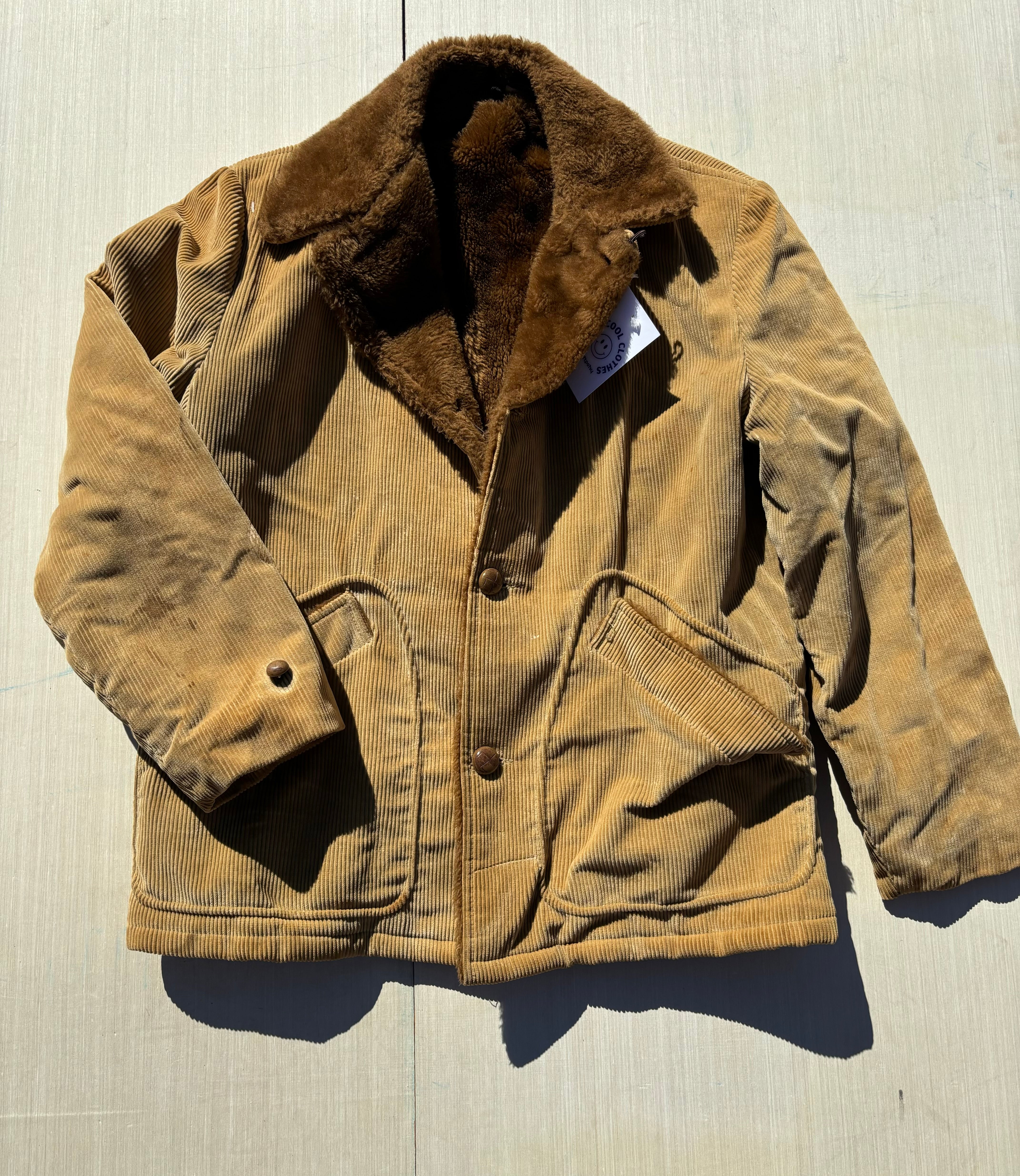 tan  VTG Corduroy jacket, L (read description!)