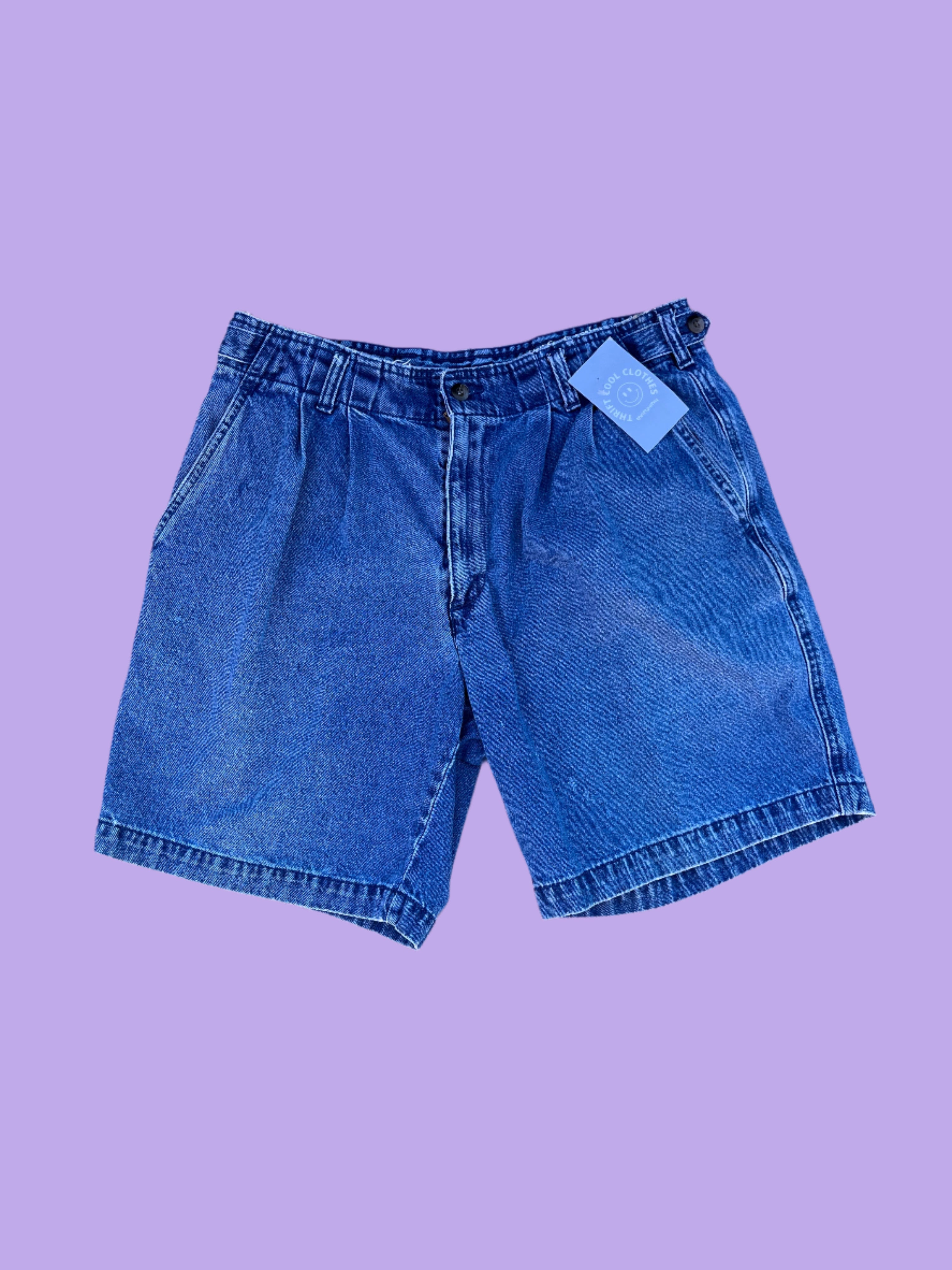 blue dockers denim shorts, 33 (fits like womens 6)