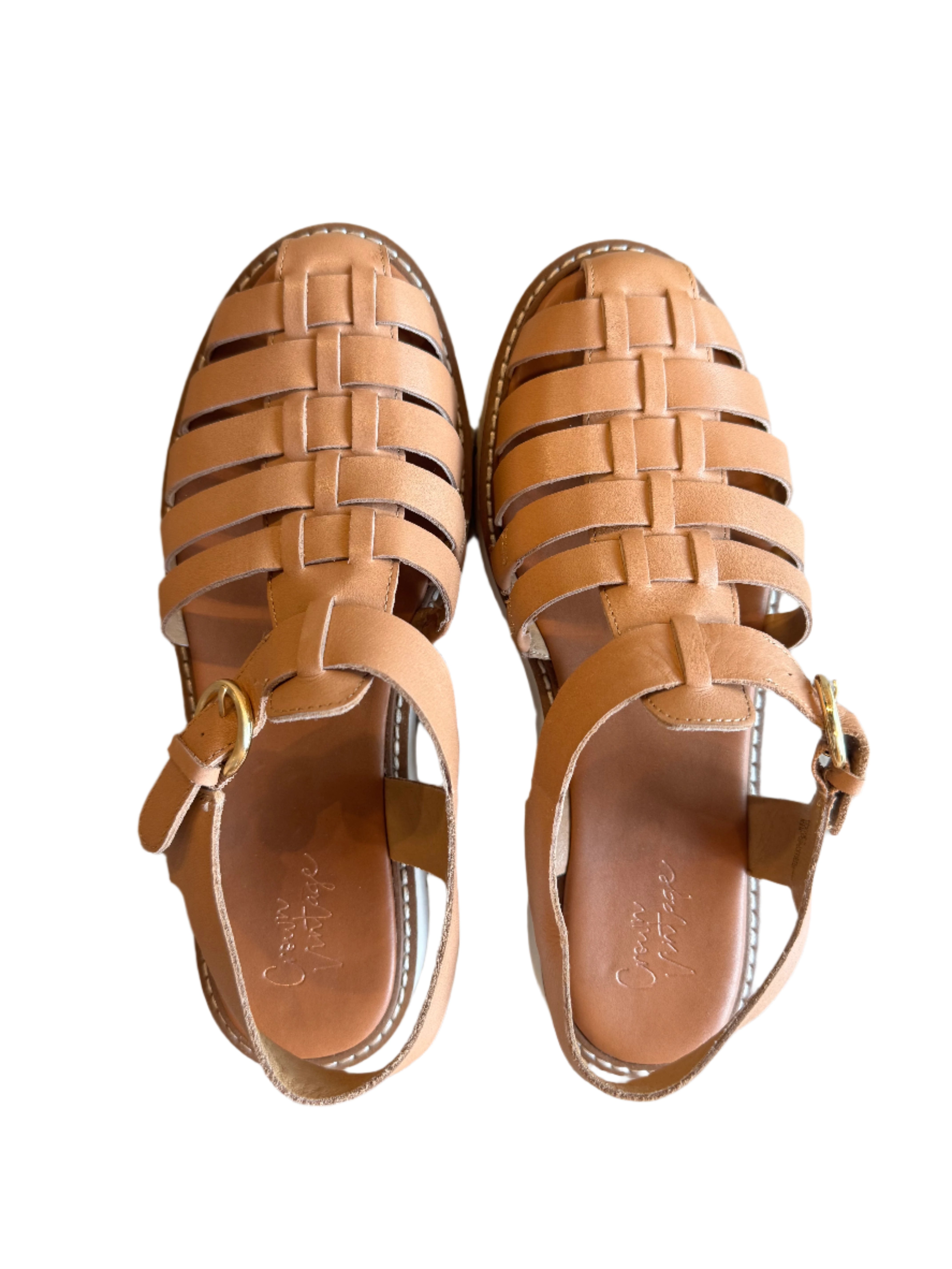 Brown Crown vintage Sandals, 8