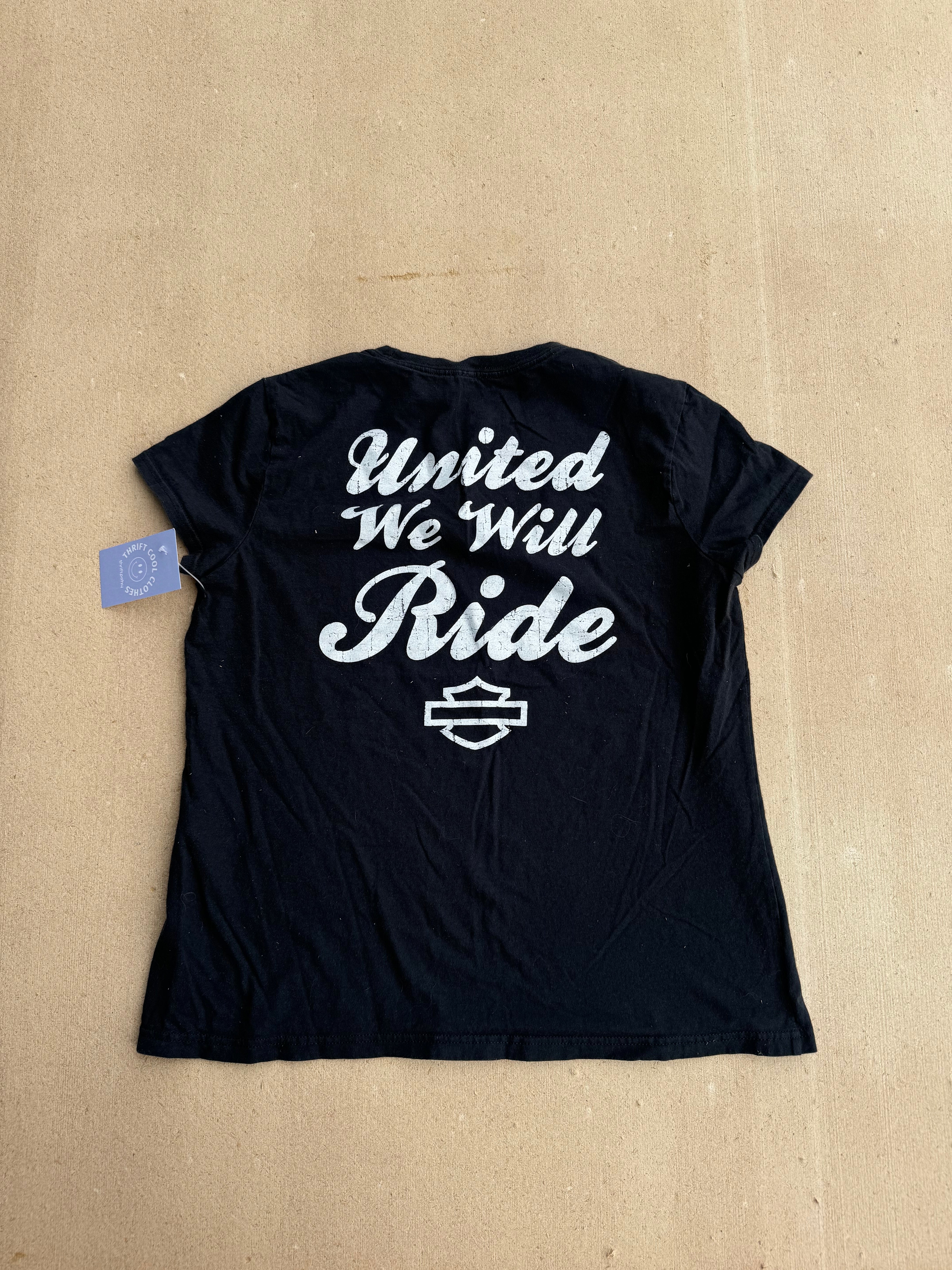 black harley davidson united w will ride, m