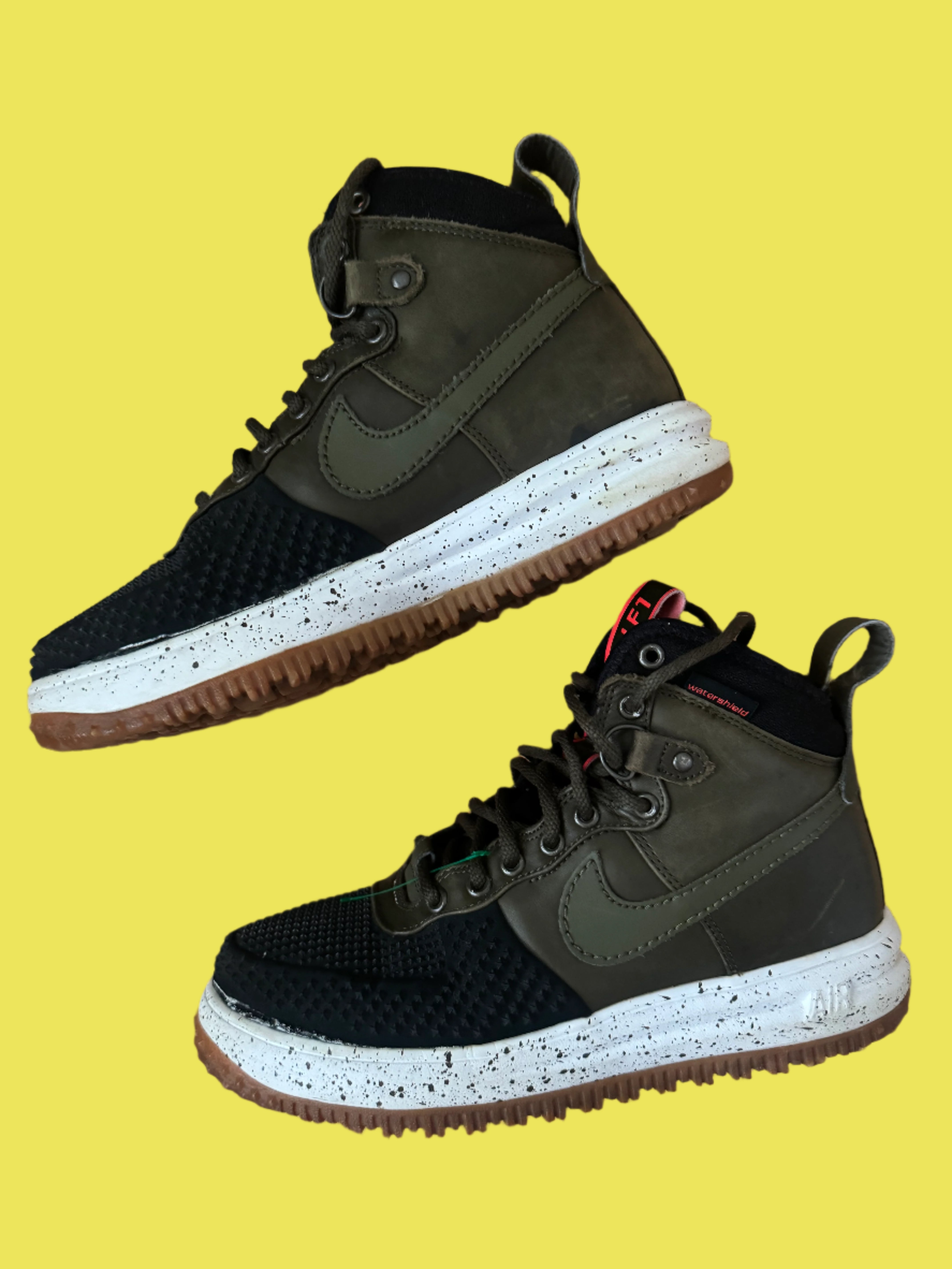 Olive green Nike Lunar Force 1 high sneakers, 8.5 womens / 7 men’s