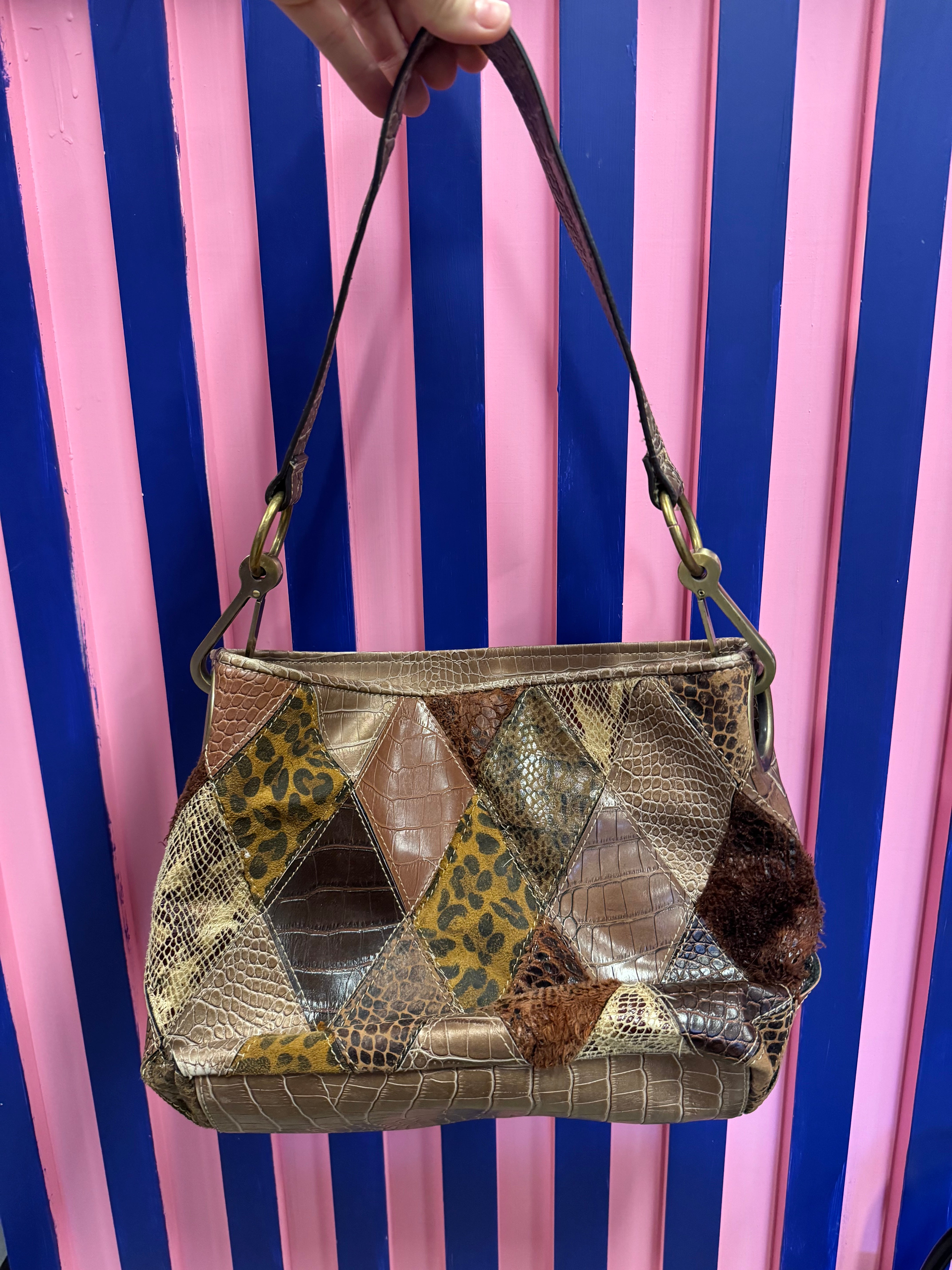 Brown Bueno Checkered shoulder bag