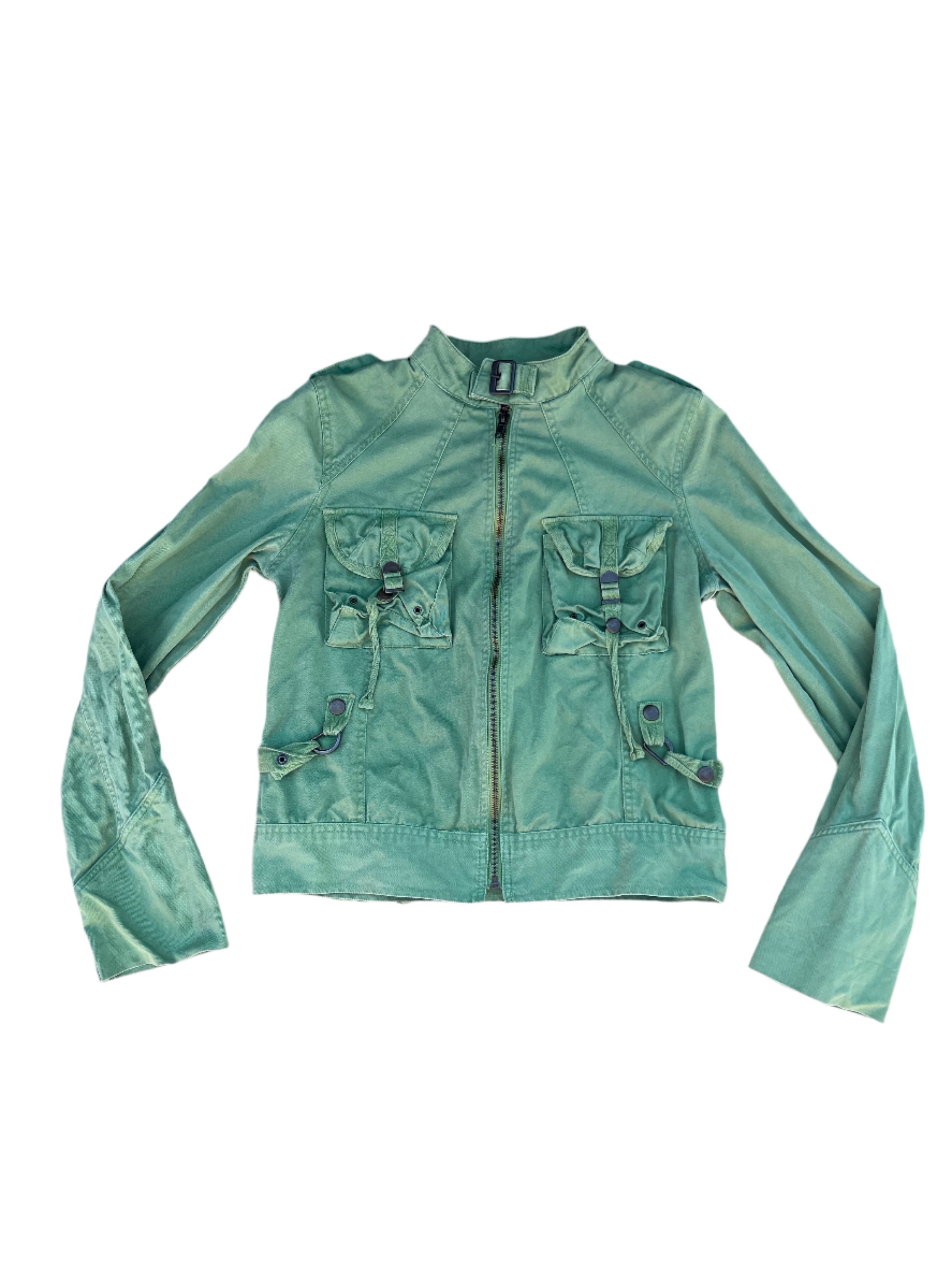 Green zenana zip up with pockets, s