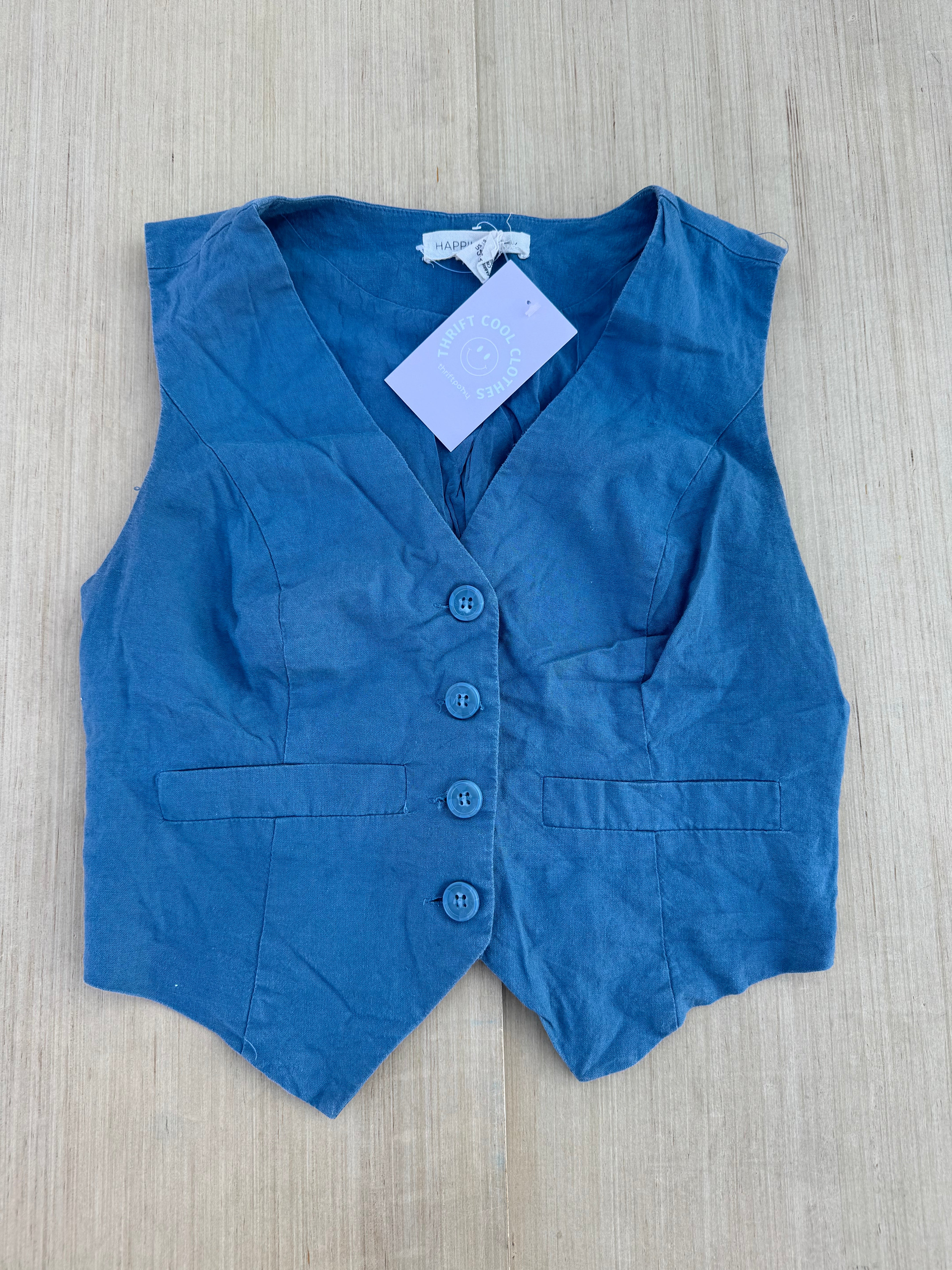 Blue Happily grey Vest, S