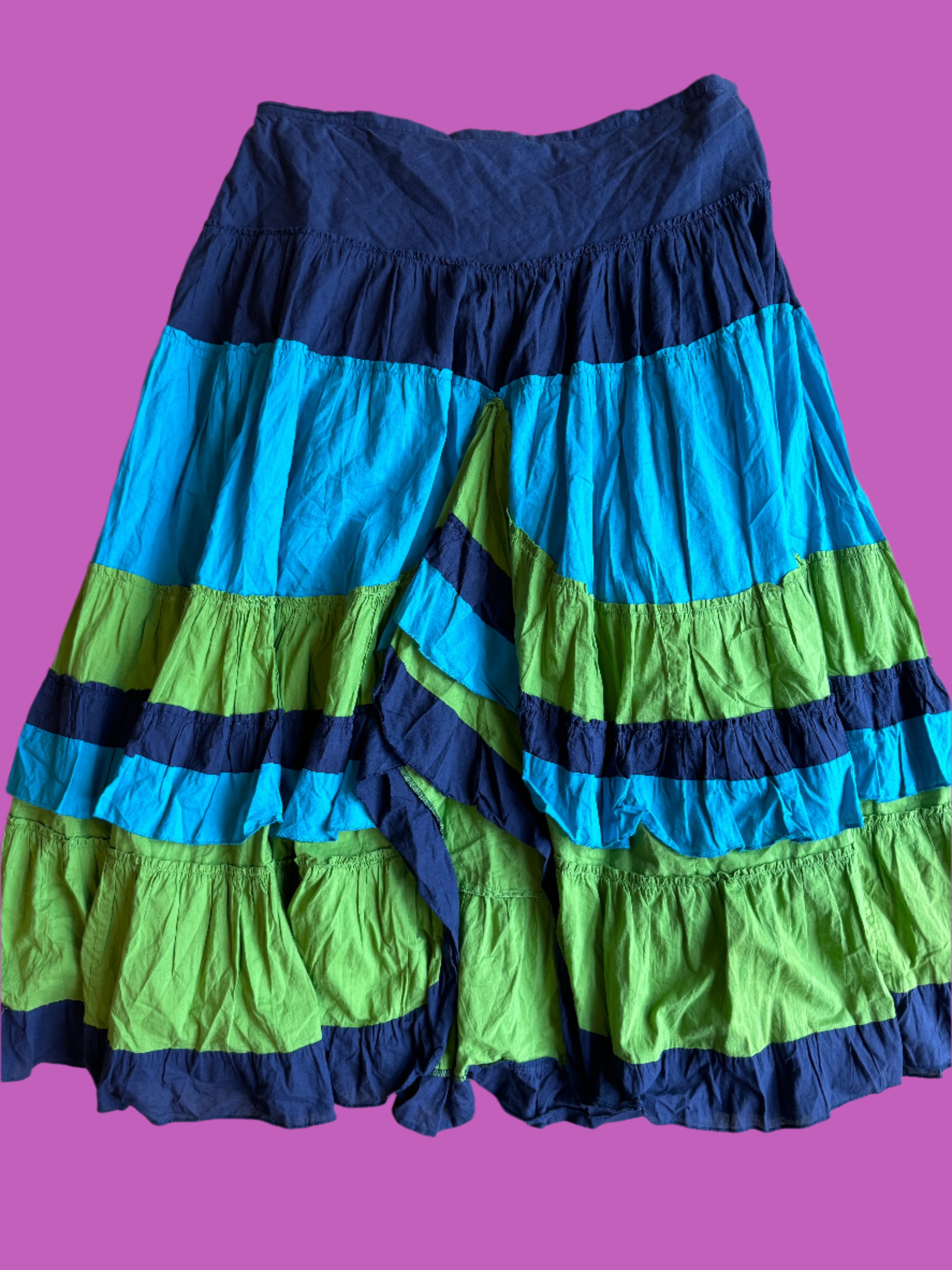 blue green phod funky maxi skirt, 18