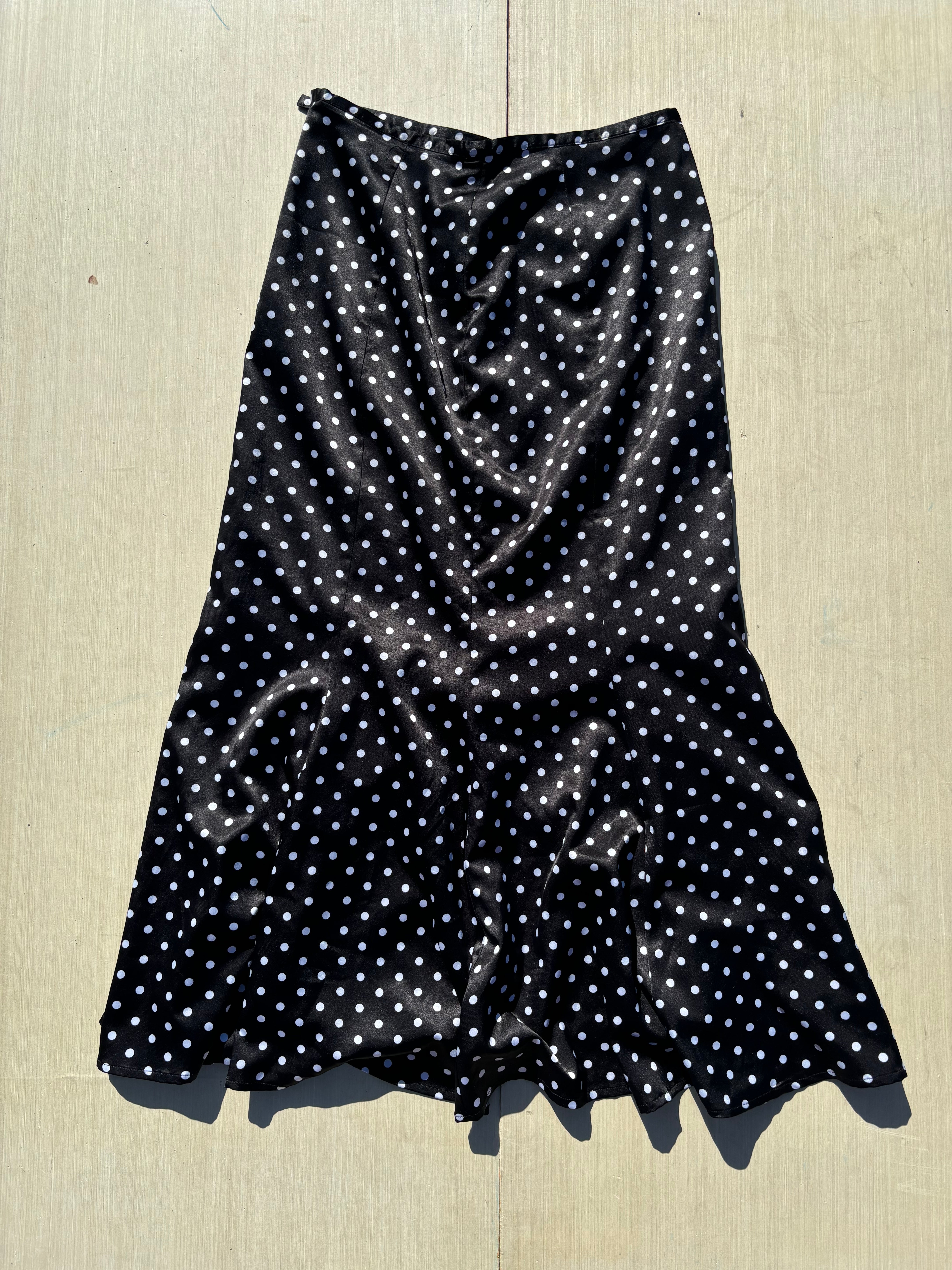 Black Newport news Polka maxi vtg, 6