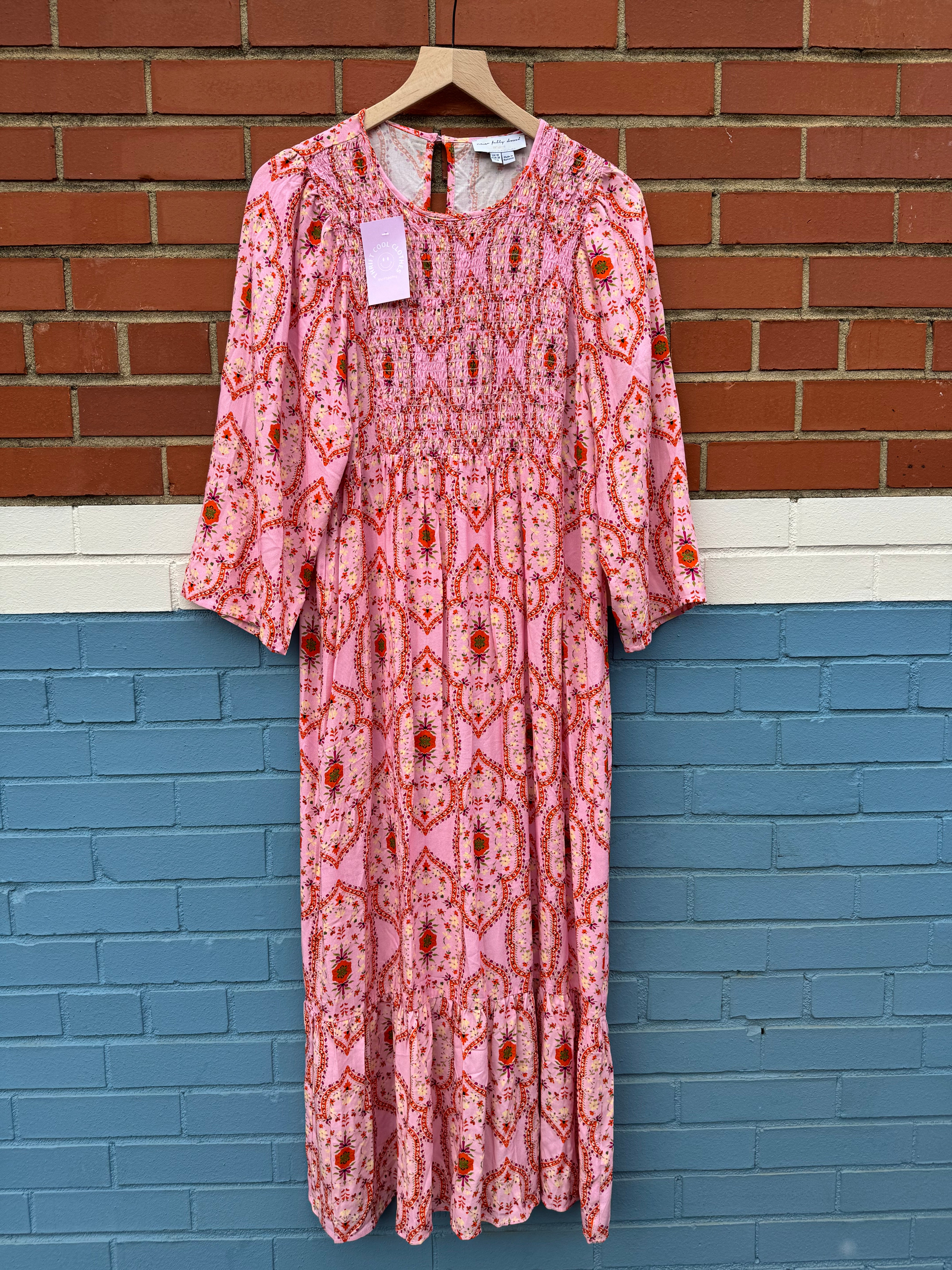 pink never fully dressed floral maxi, 6