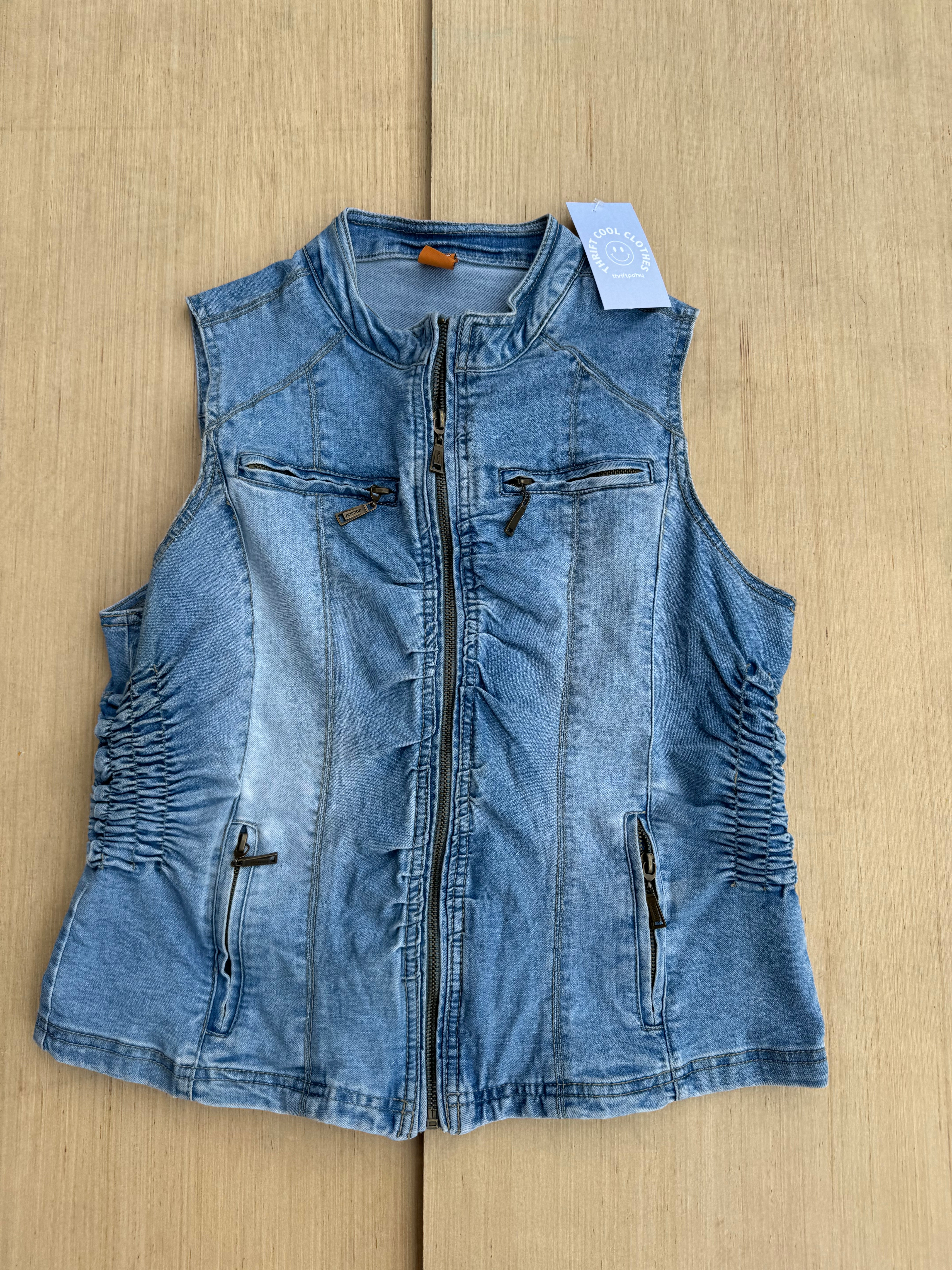 Blue Joujou Denim vest, XL