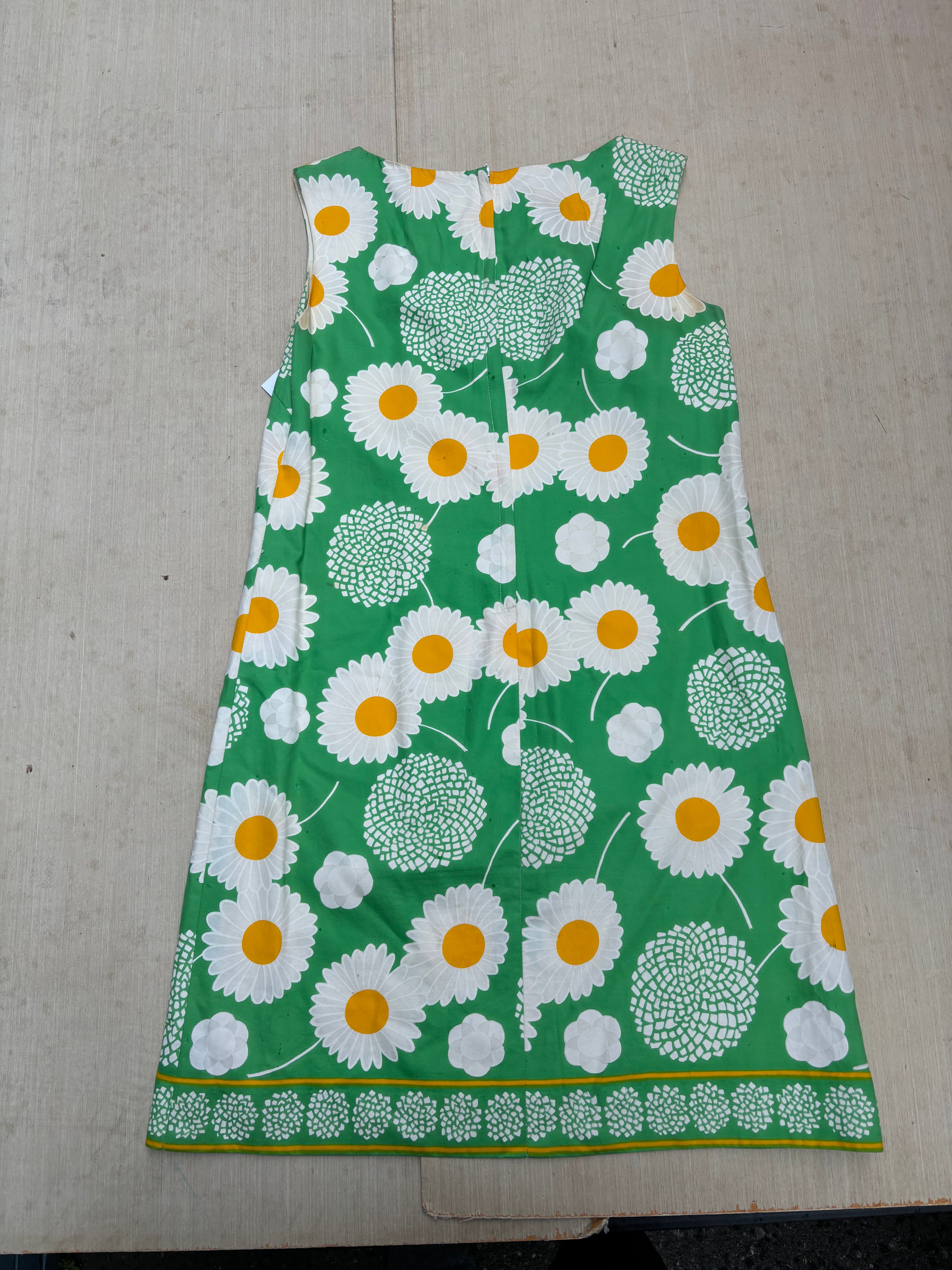 green white yellow alex colman vintage daisy dress