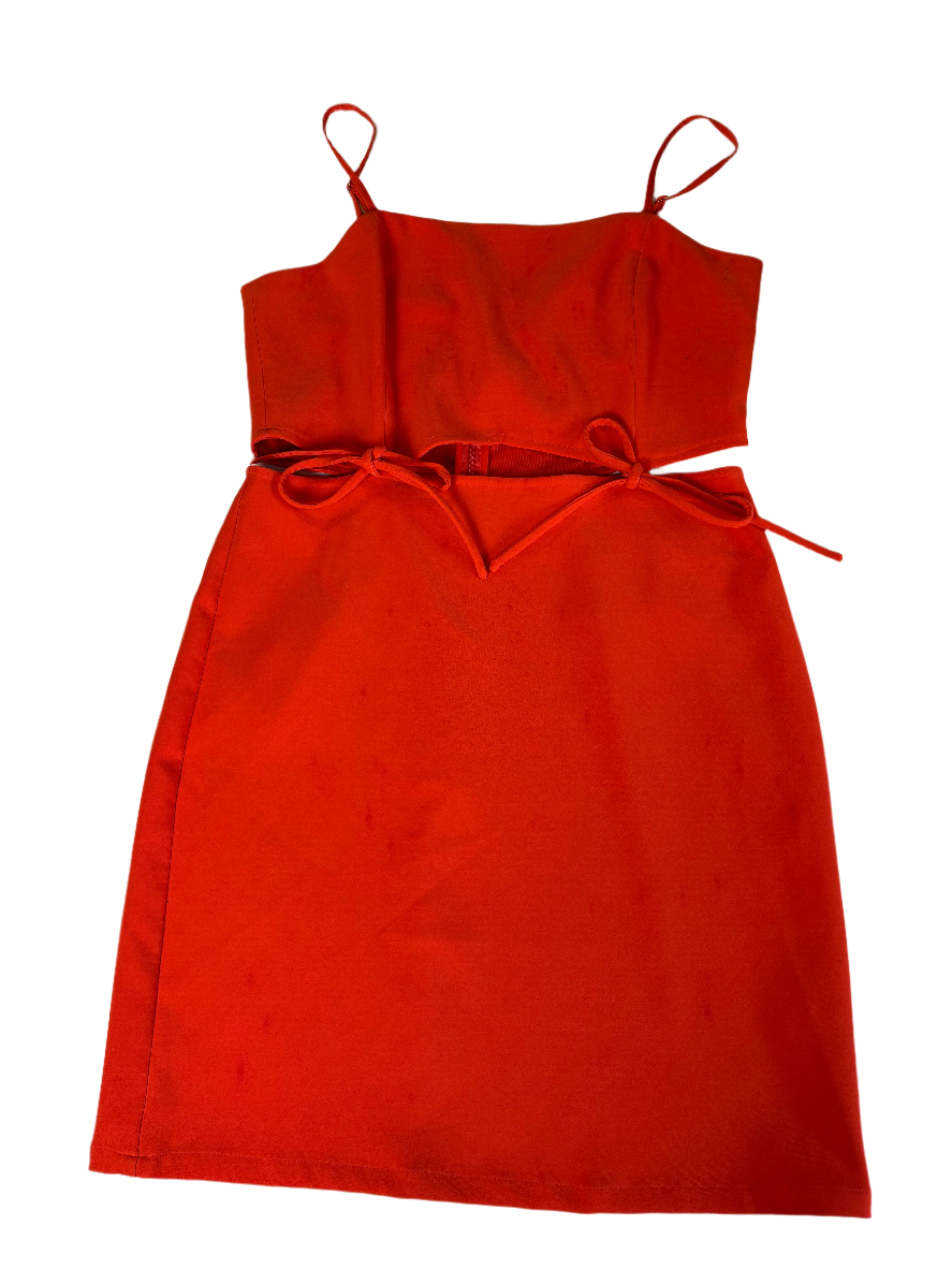 Orange Adelyn Rae Cut out detail mini dress, M