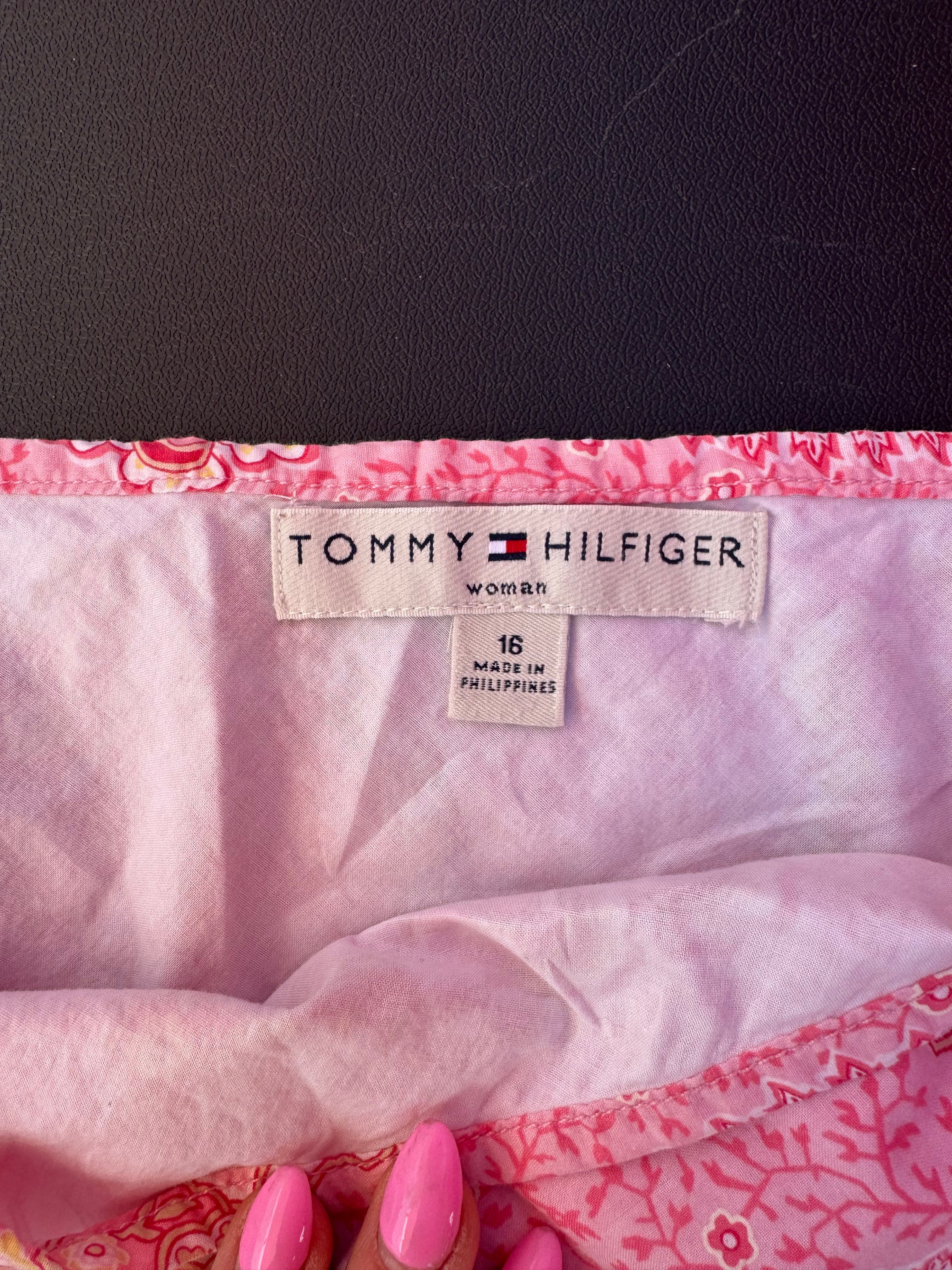 Pink Tommy hilfiger Paisley midi skirt, 16