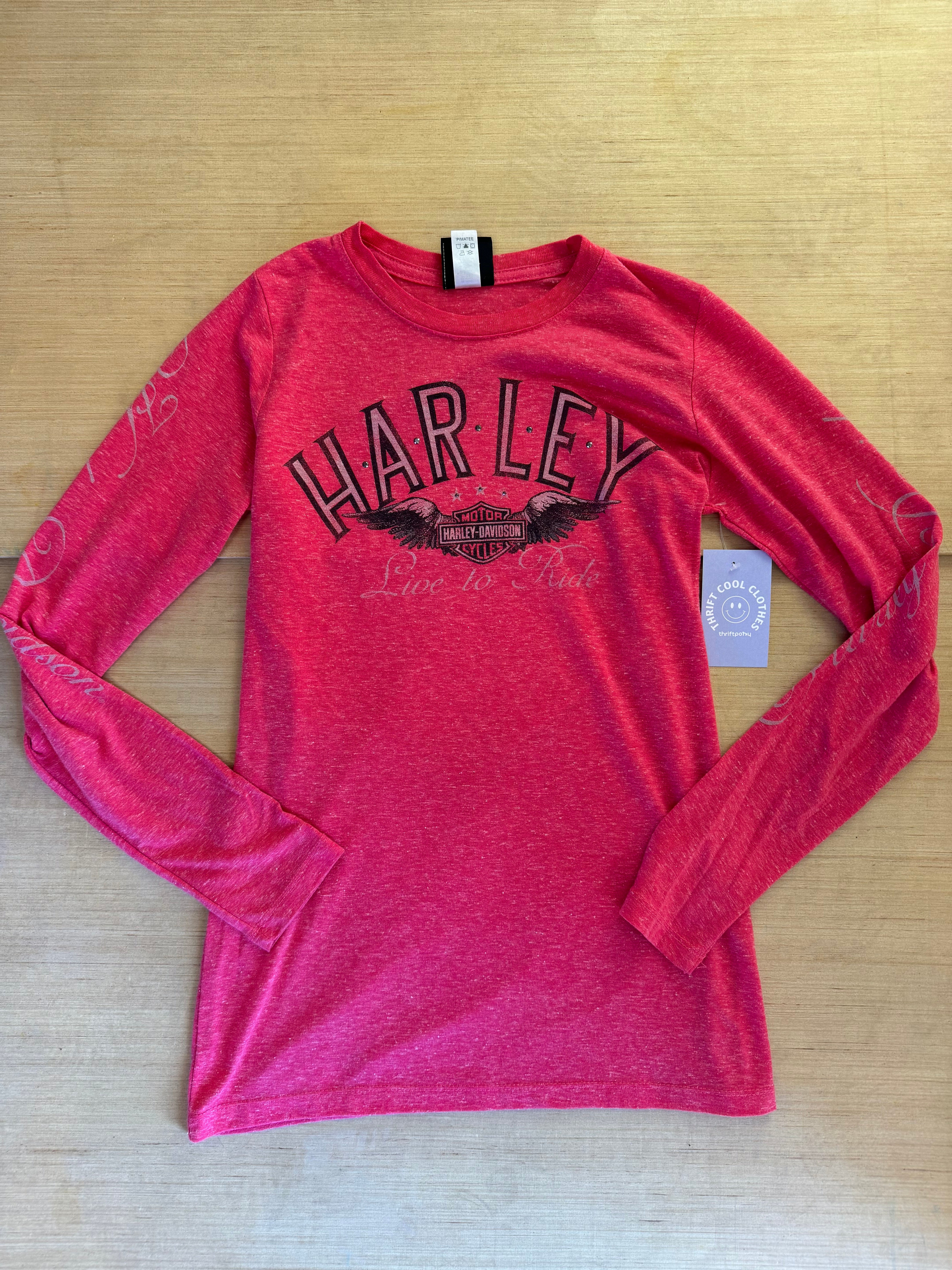 red harley davidson ribbed ls, L