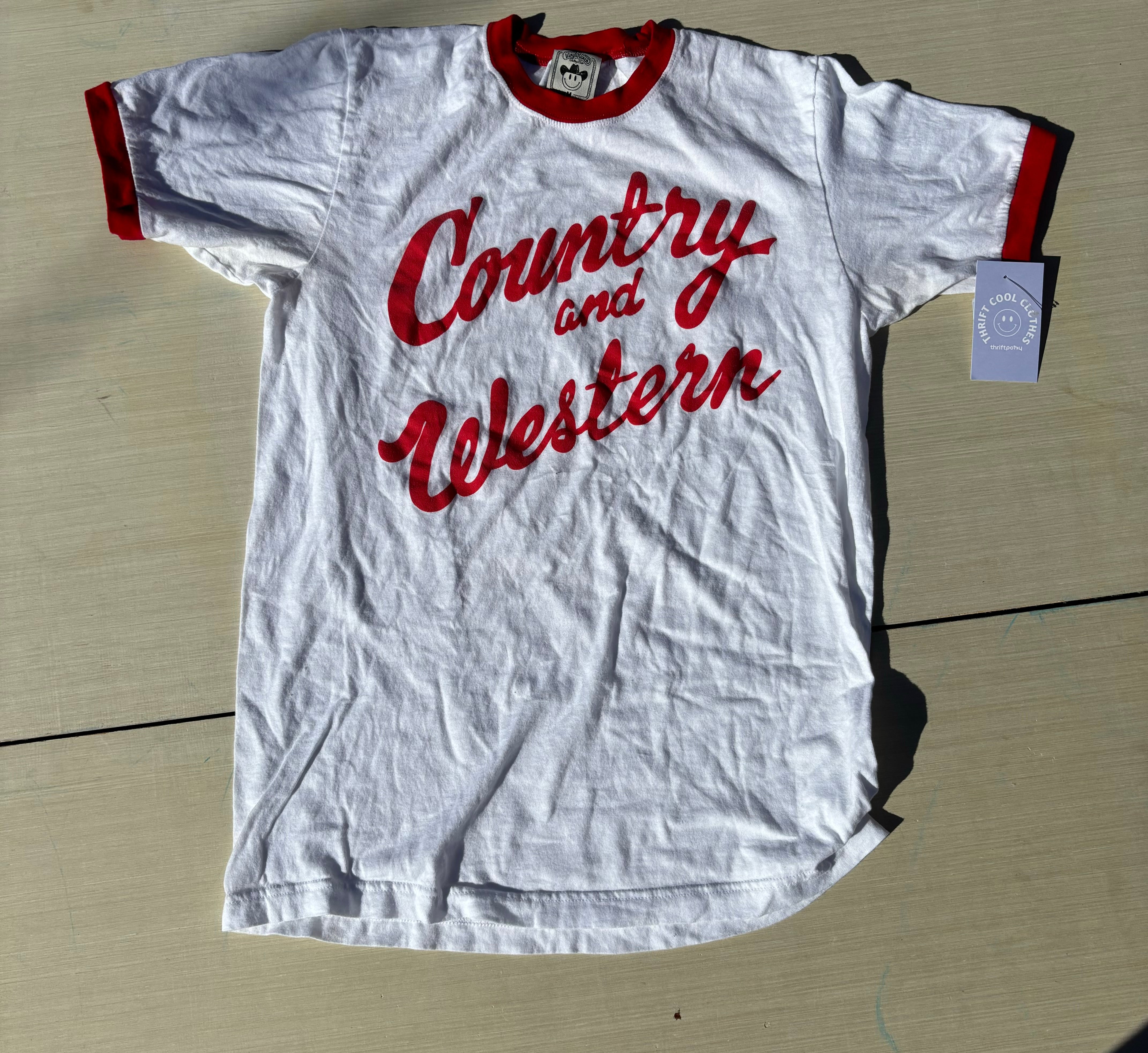 white red vinylranch country ringer, m