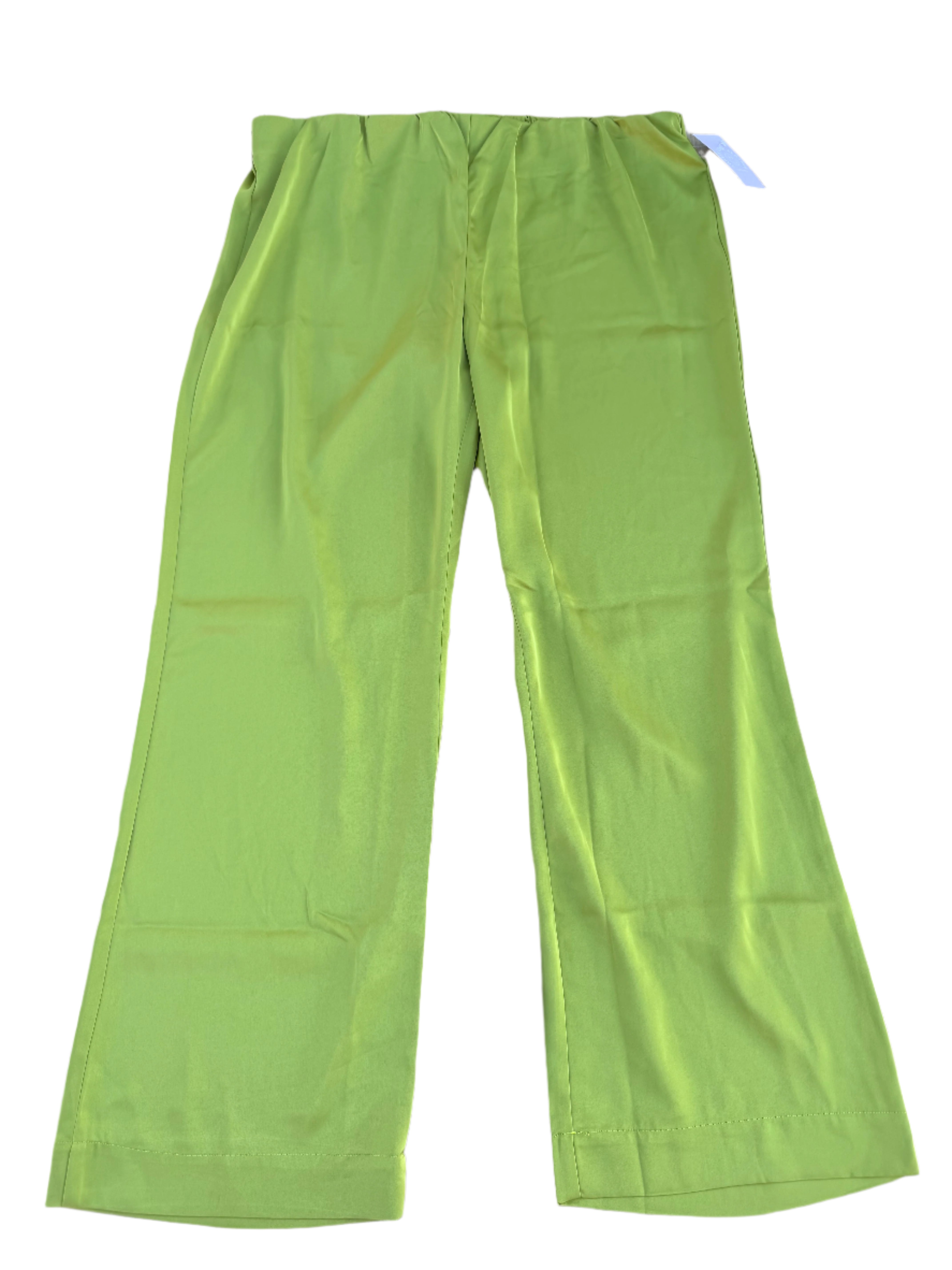 green h&m nwt silky trousers, xl