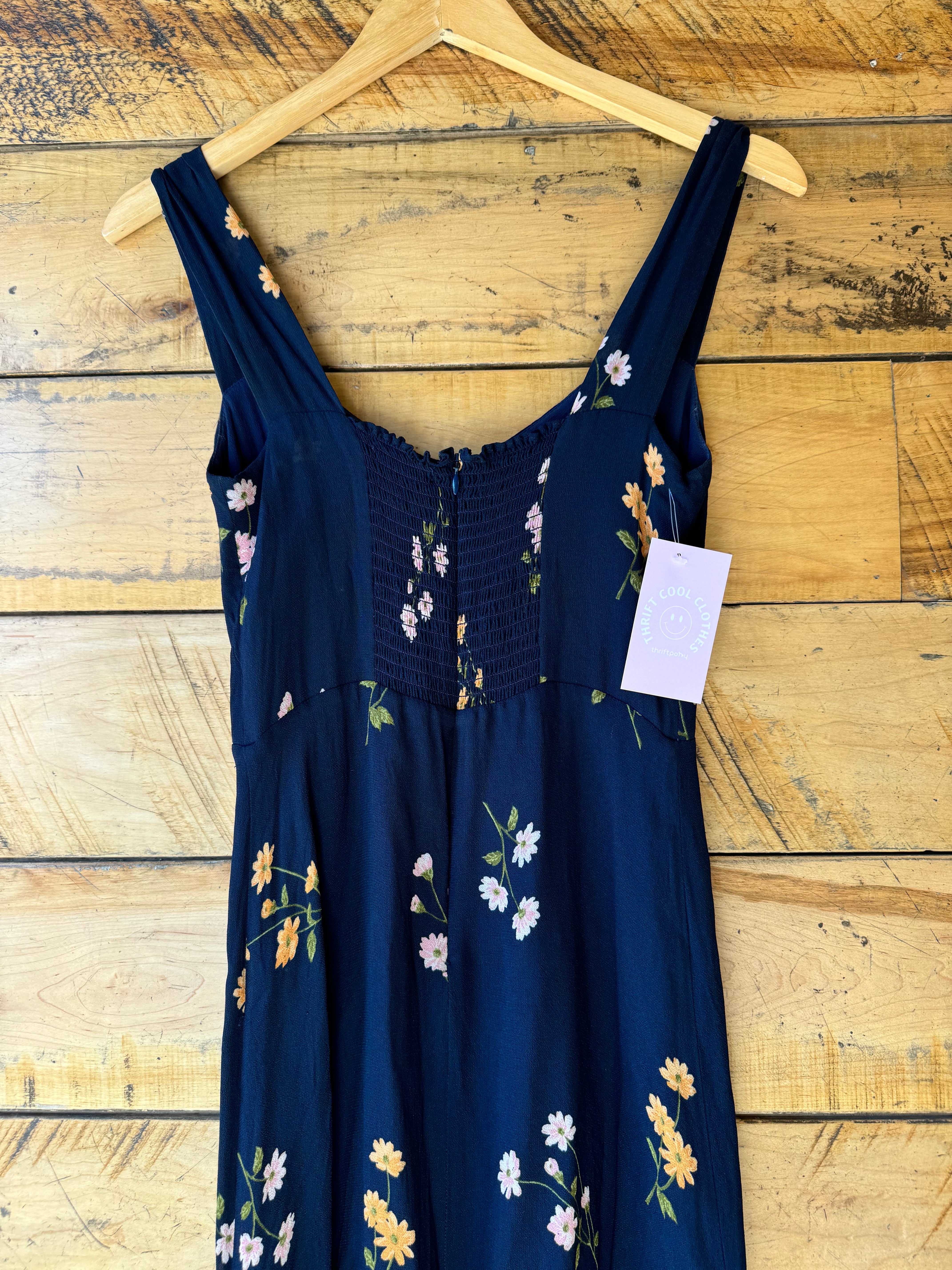 blue Reformation floral midi dress, 6