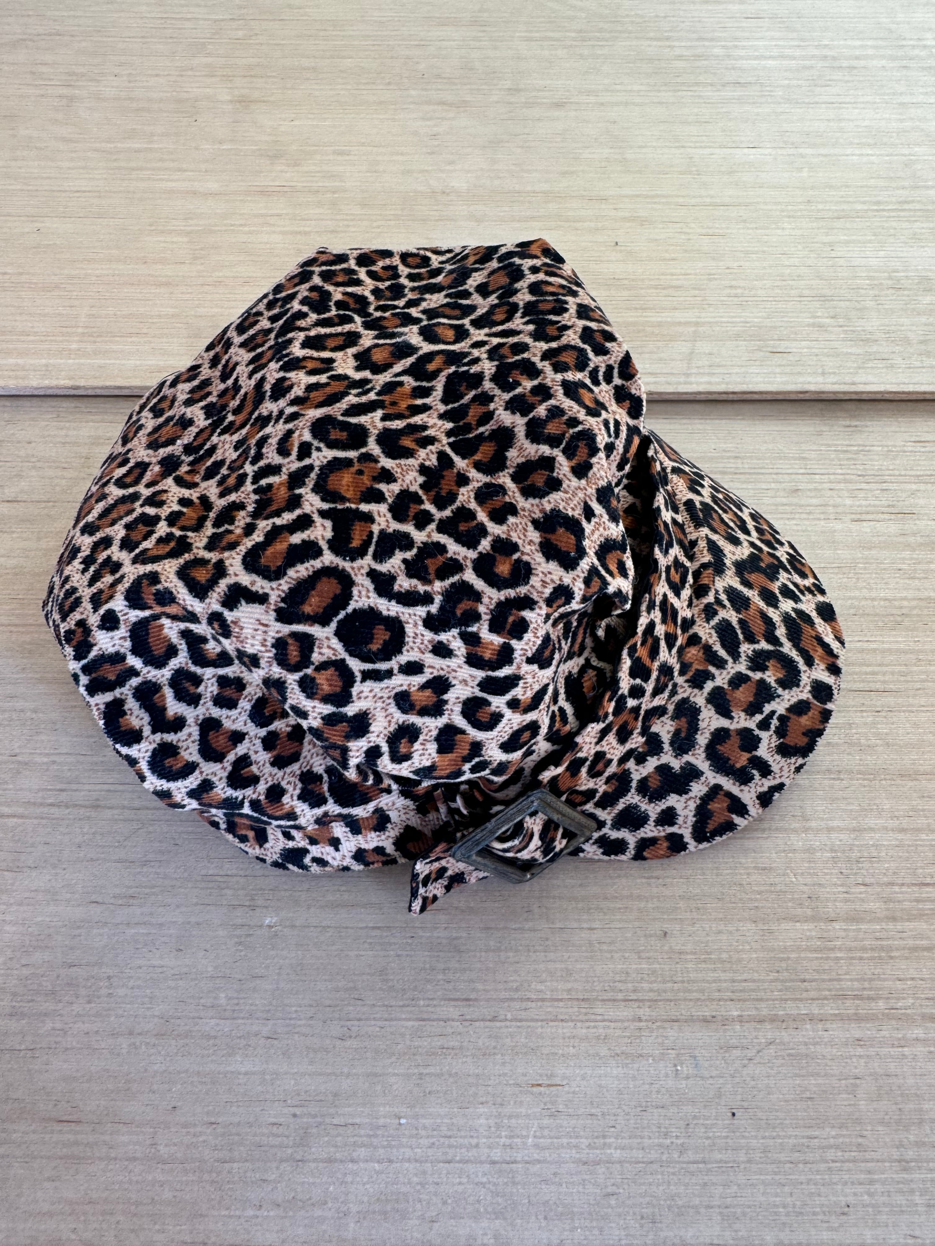 brown  cheetah hat