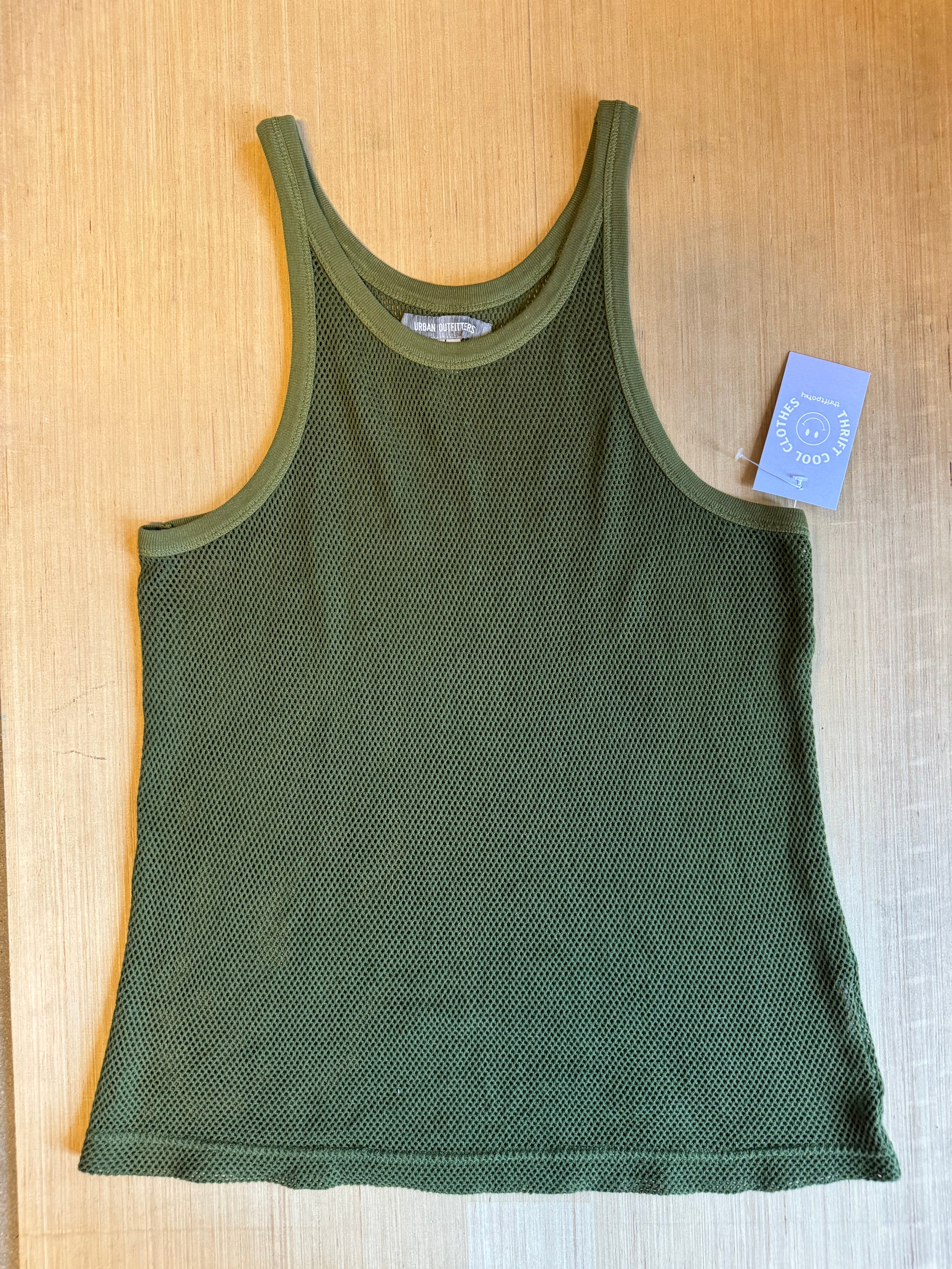 green urban outfitters fishnet tank, L