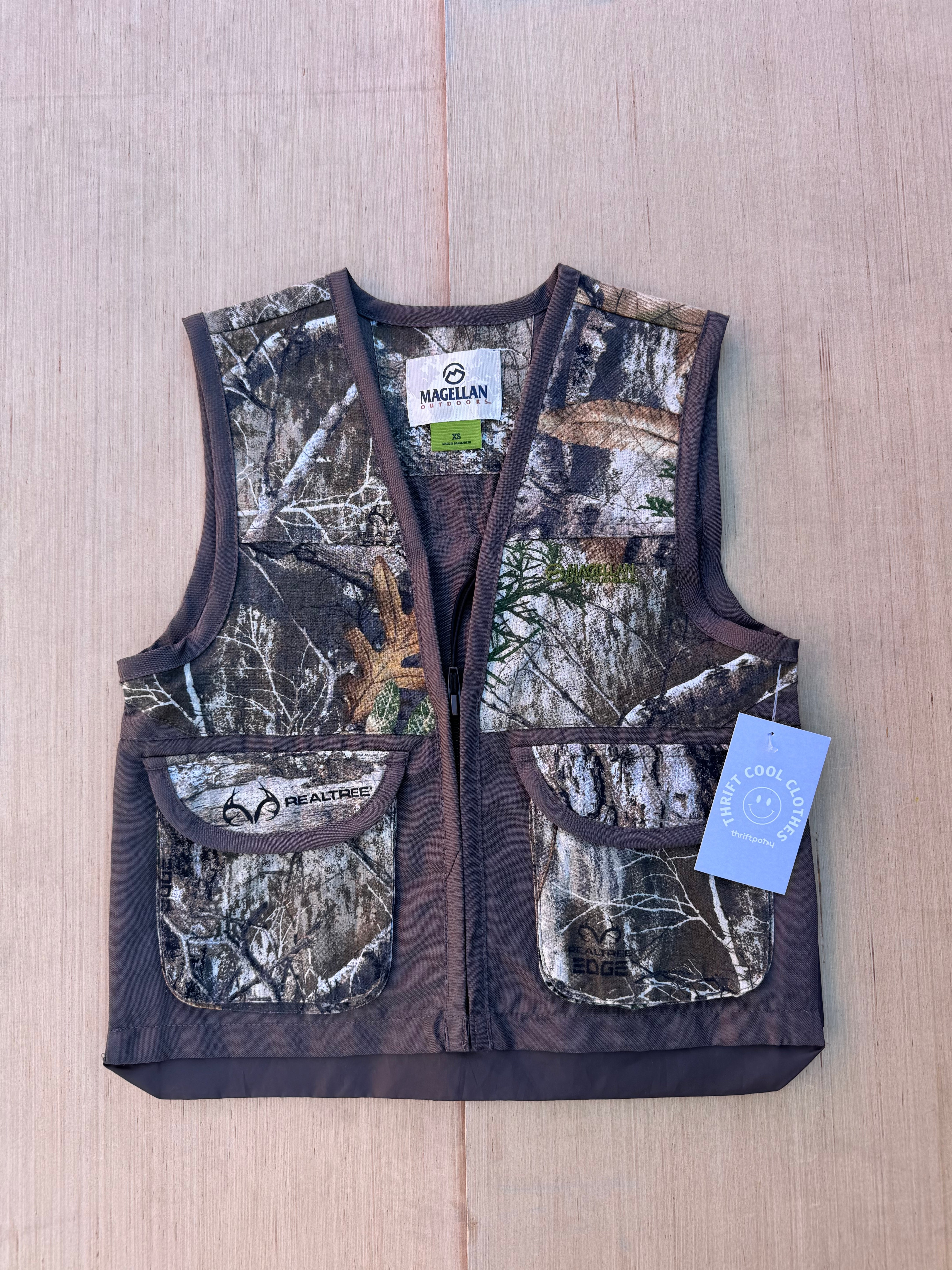 green magellan camo vest, xs