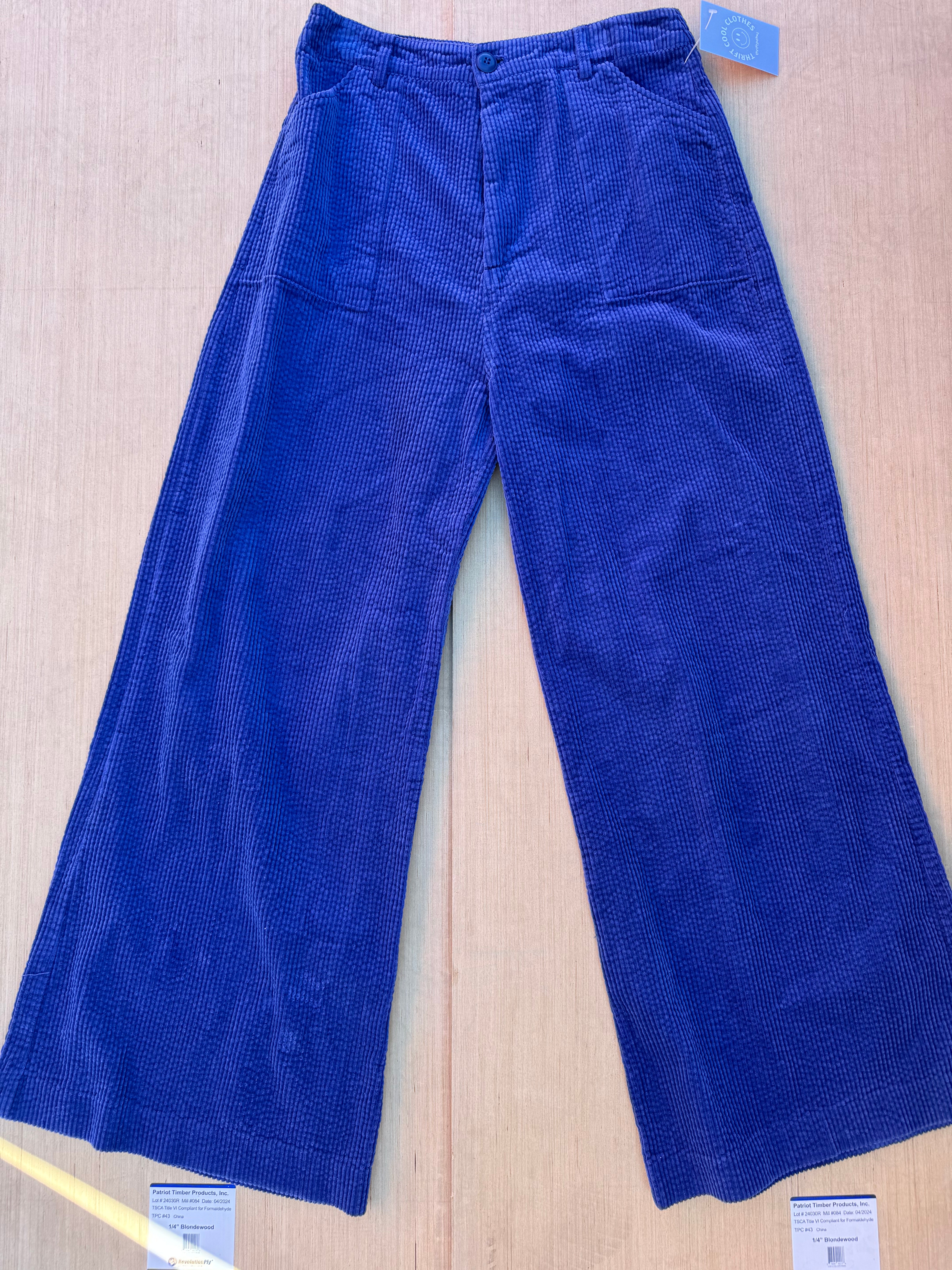 blue rollas cord pants, 12/L