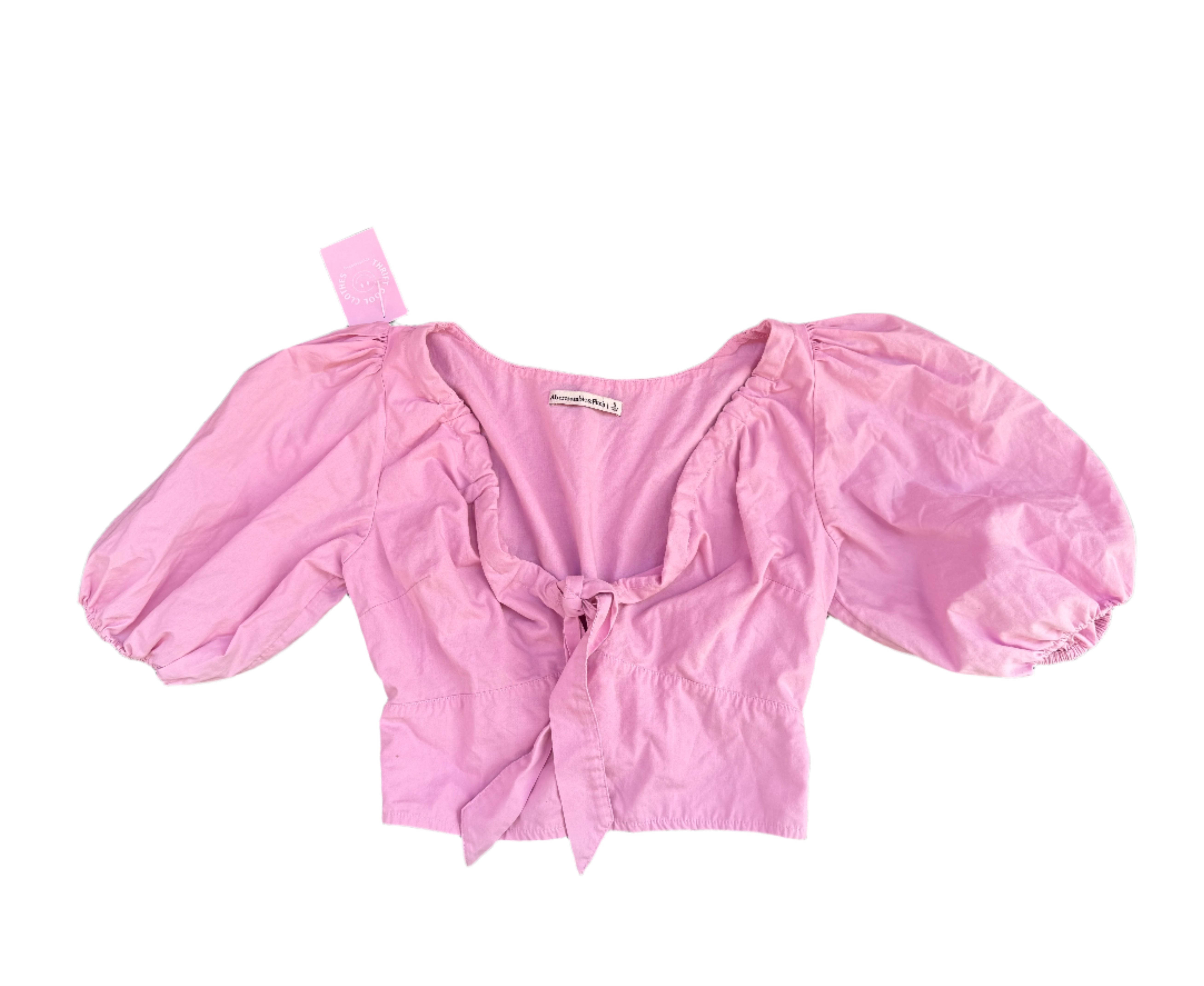 pink abercrombie flowy blouse, s