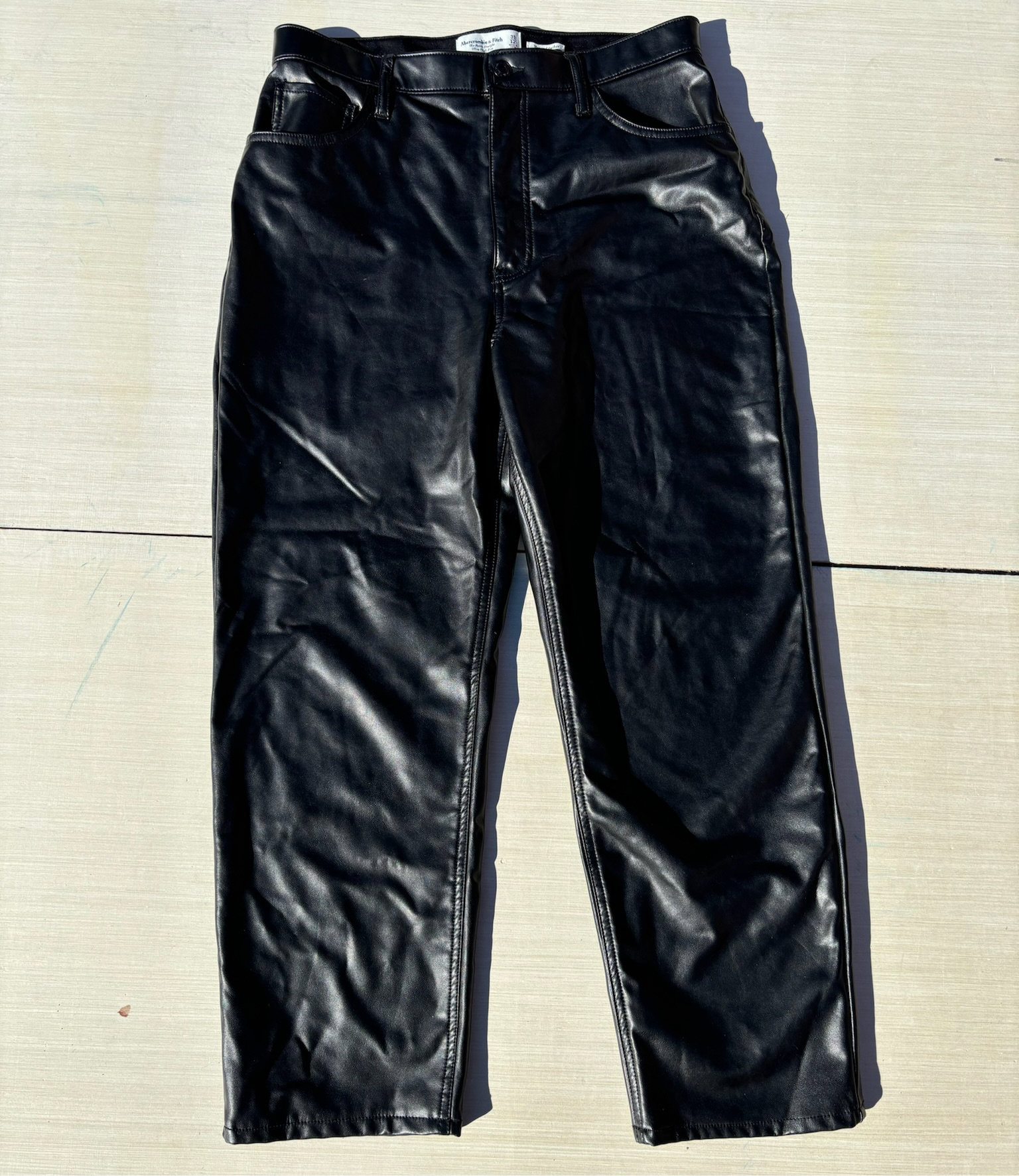 Black Abercrombie & fitch Pleather pants, 31