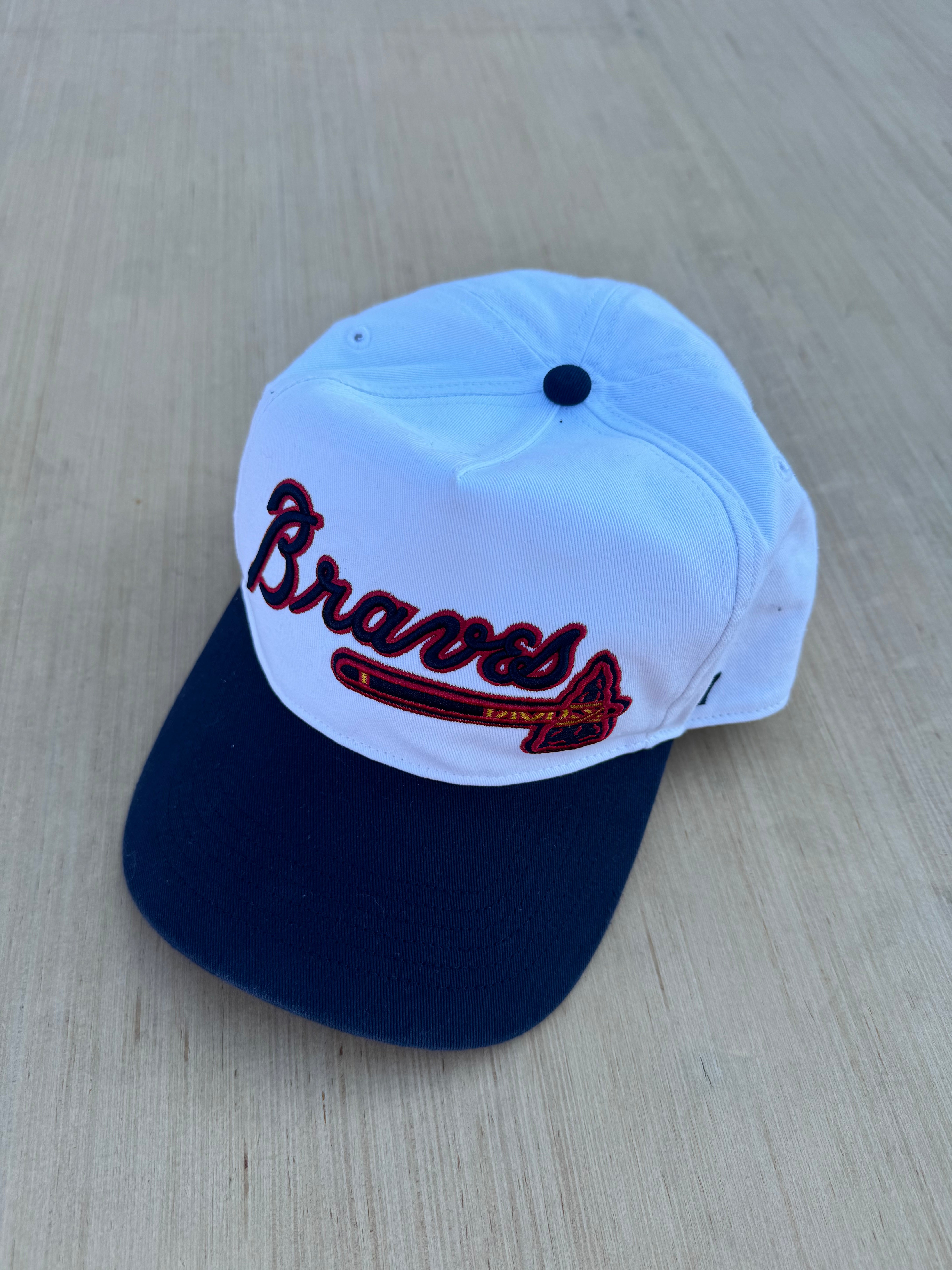 White  Braves hat