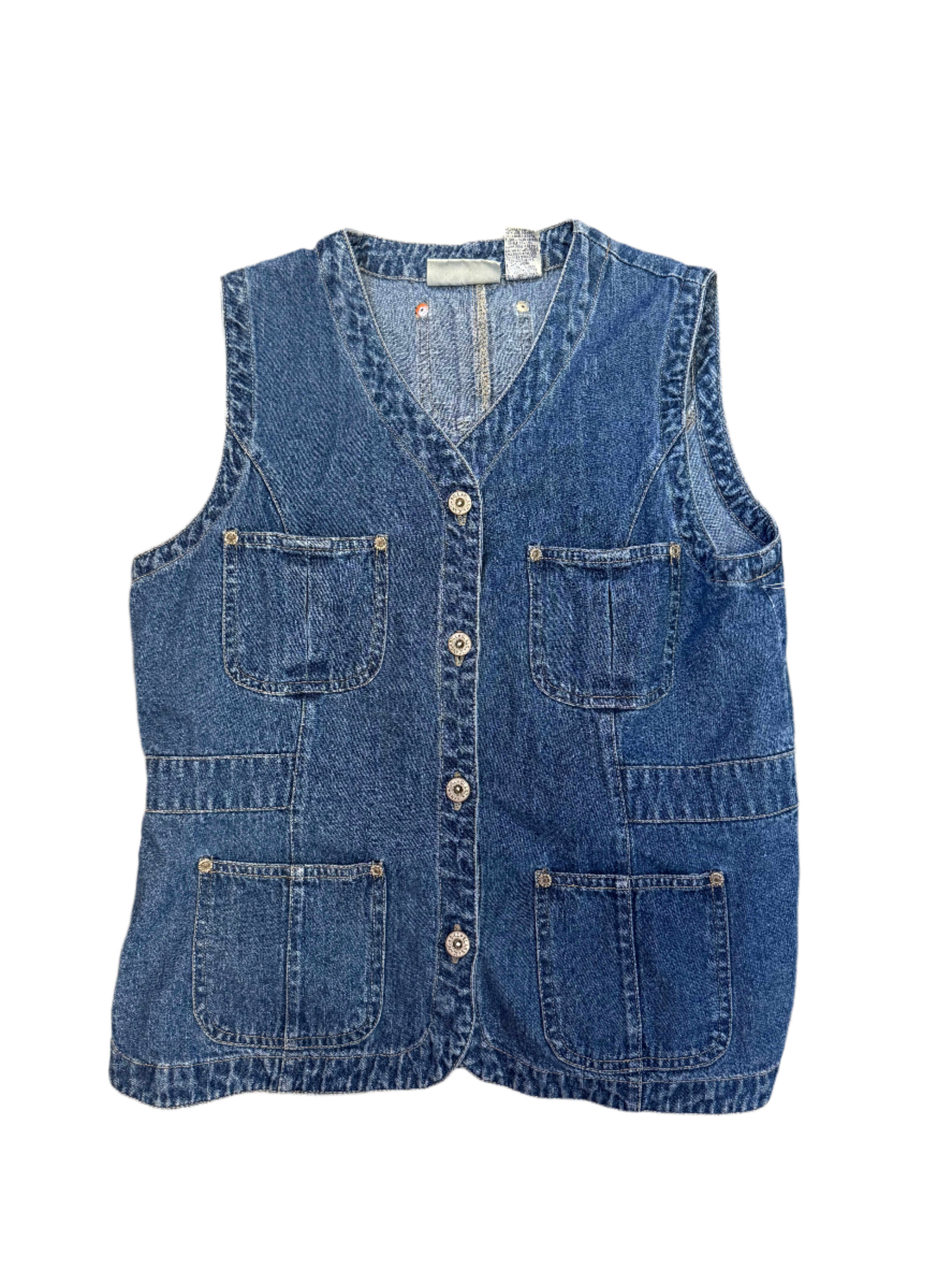 denim bill blass denim vest, M