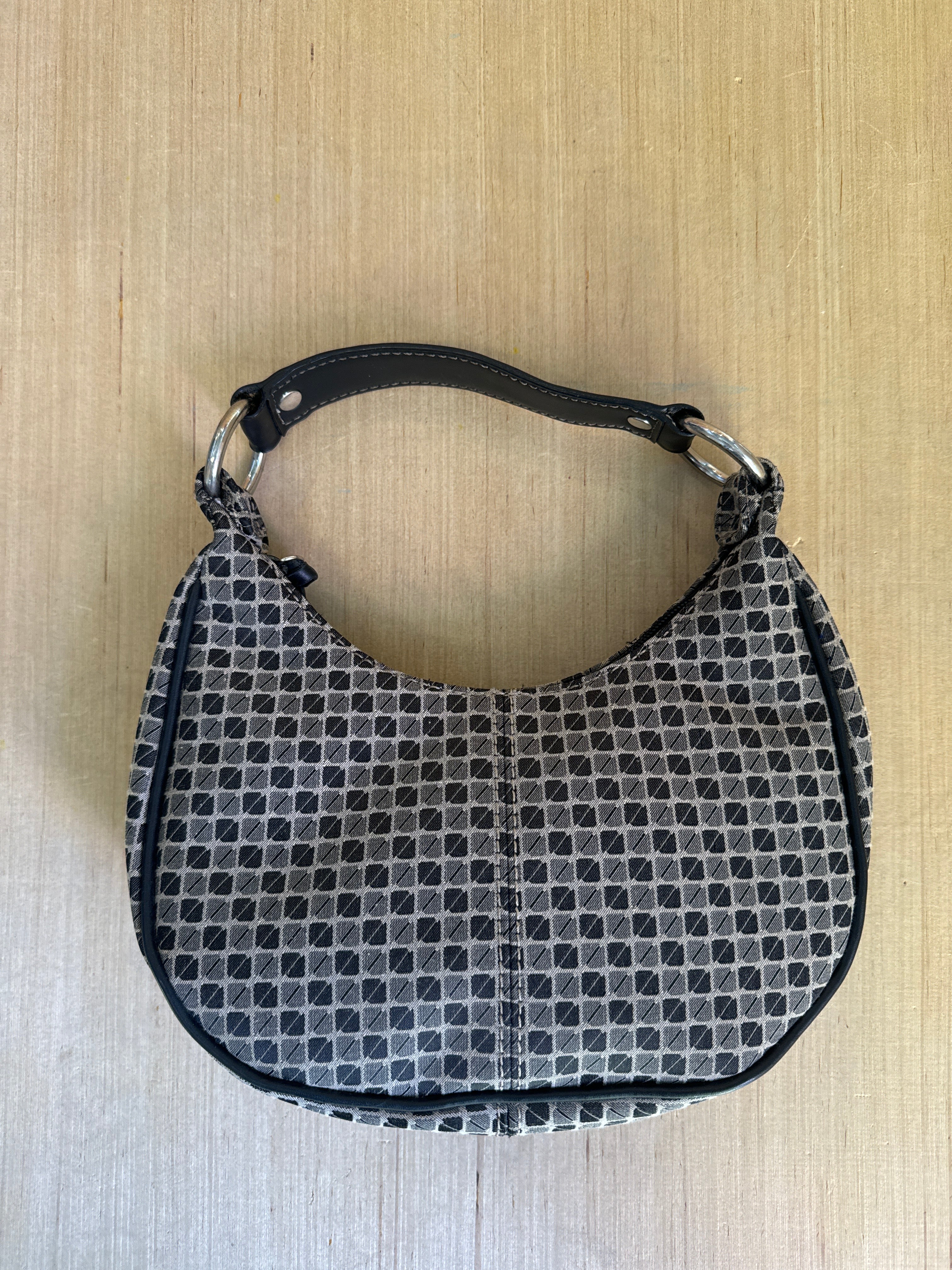 black grey nine & company y2k checkered bag