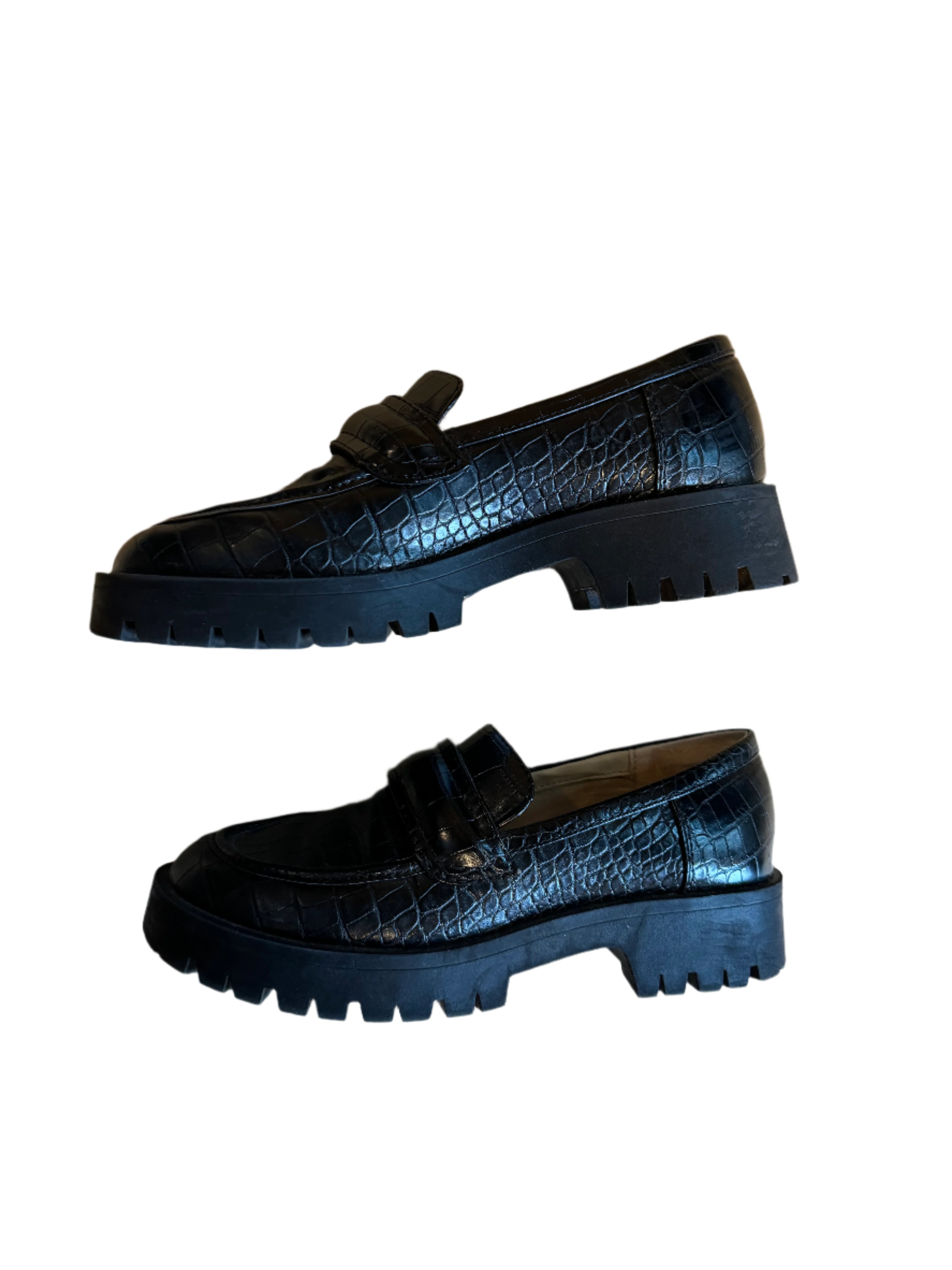 Black nine west loafers, 6m