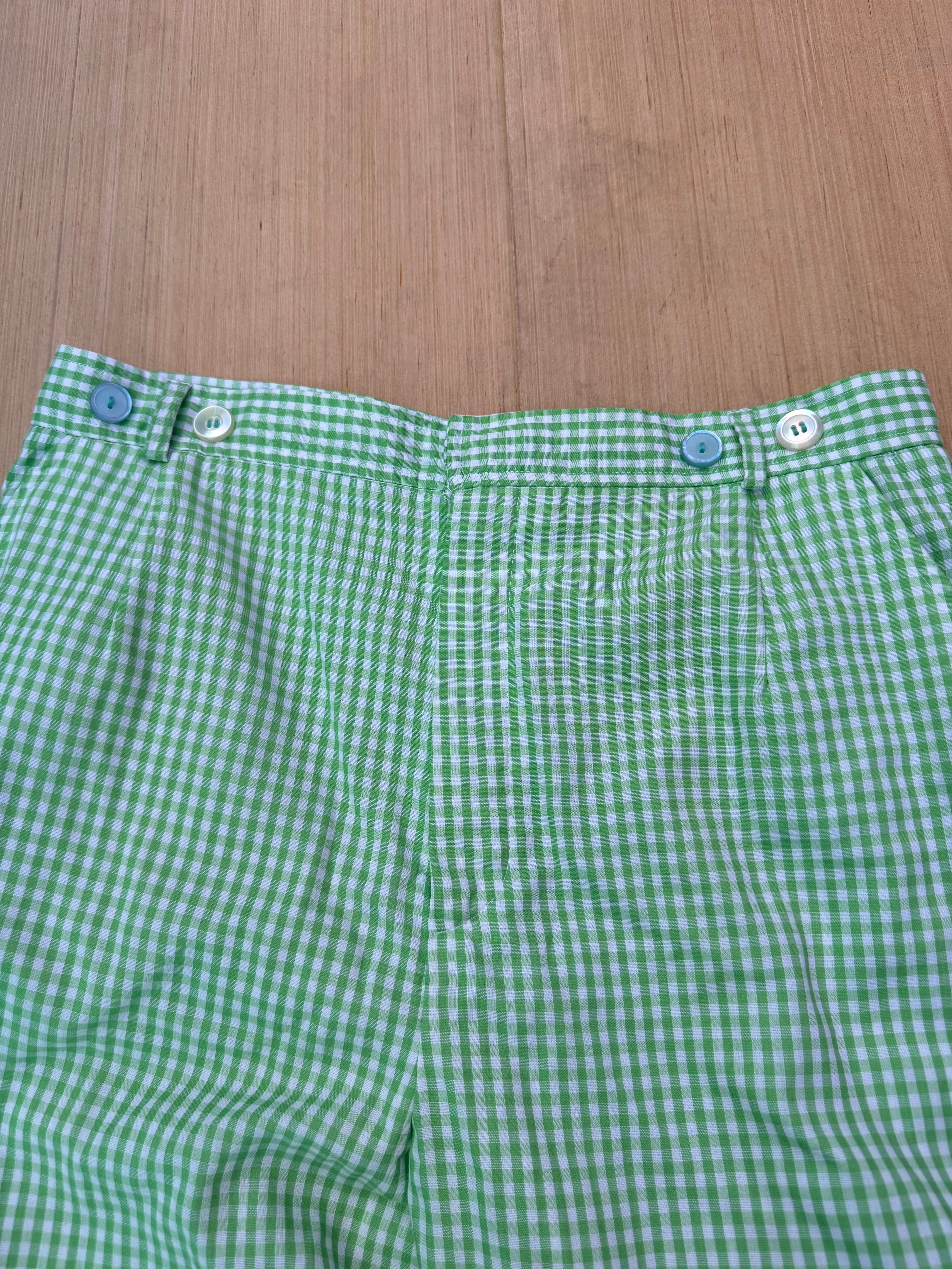 green vintage ah austin hill gingham pants, 16 (fits like a 4-6)