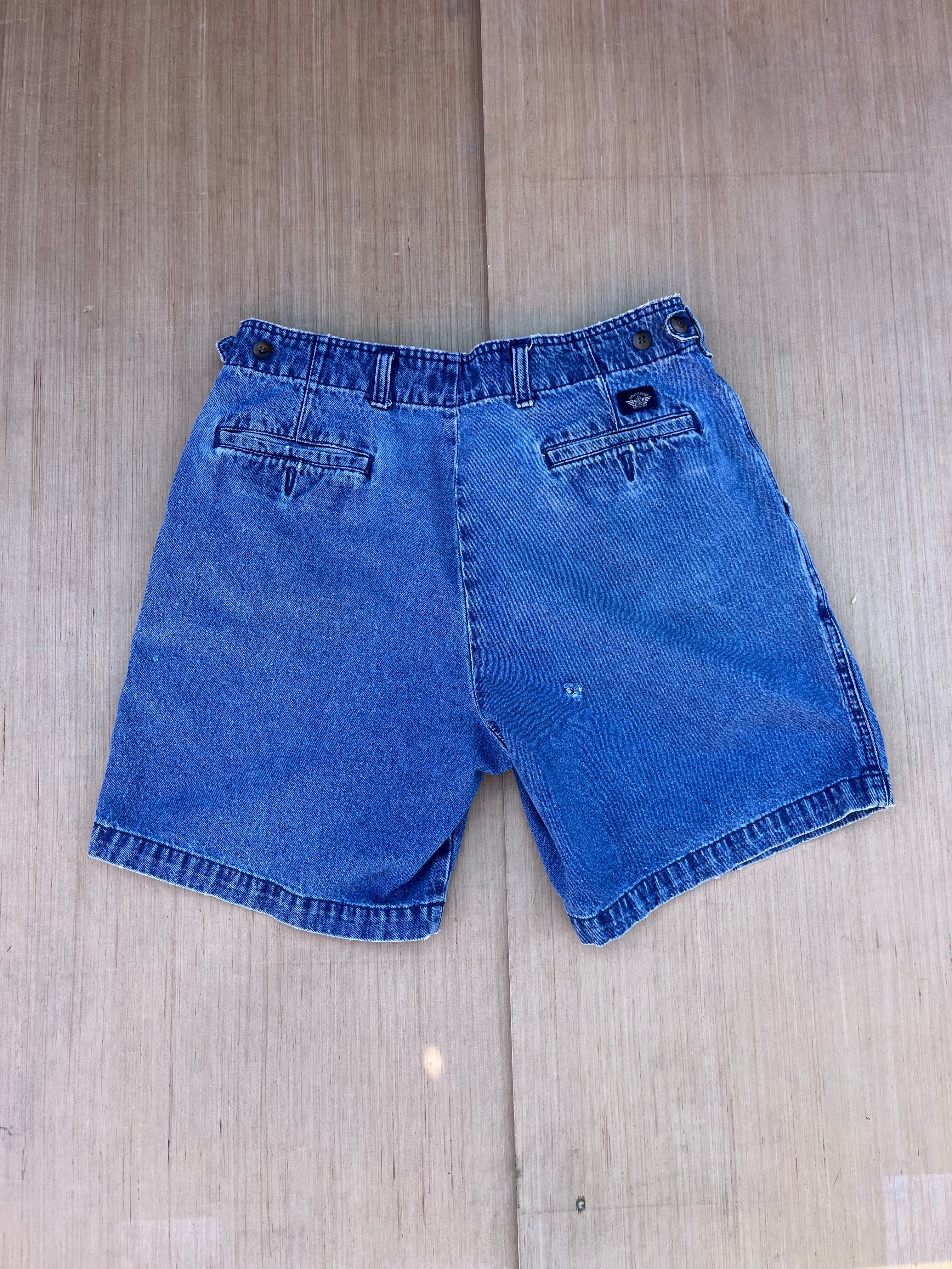 blue dockers denim shorts, 33 (fits like womens 6)