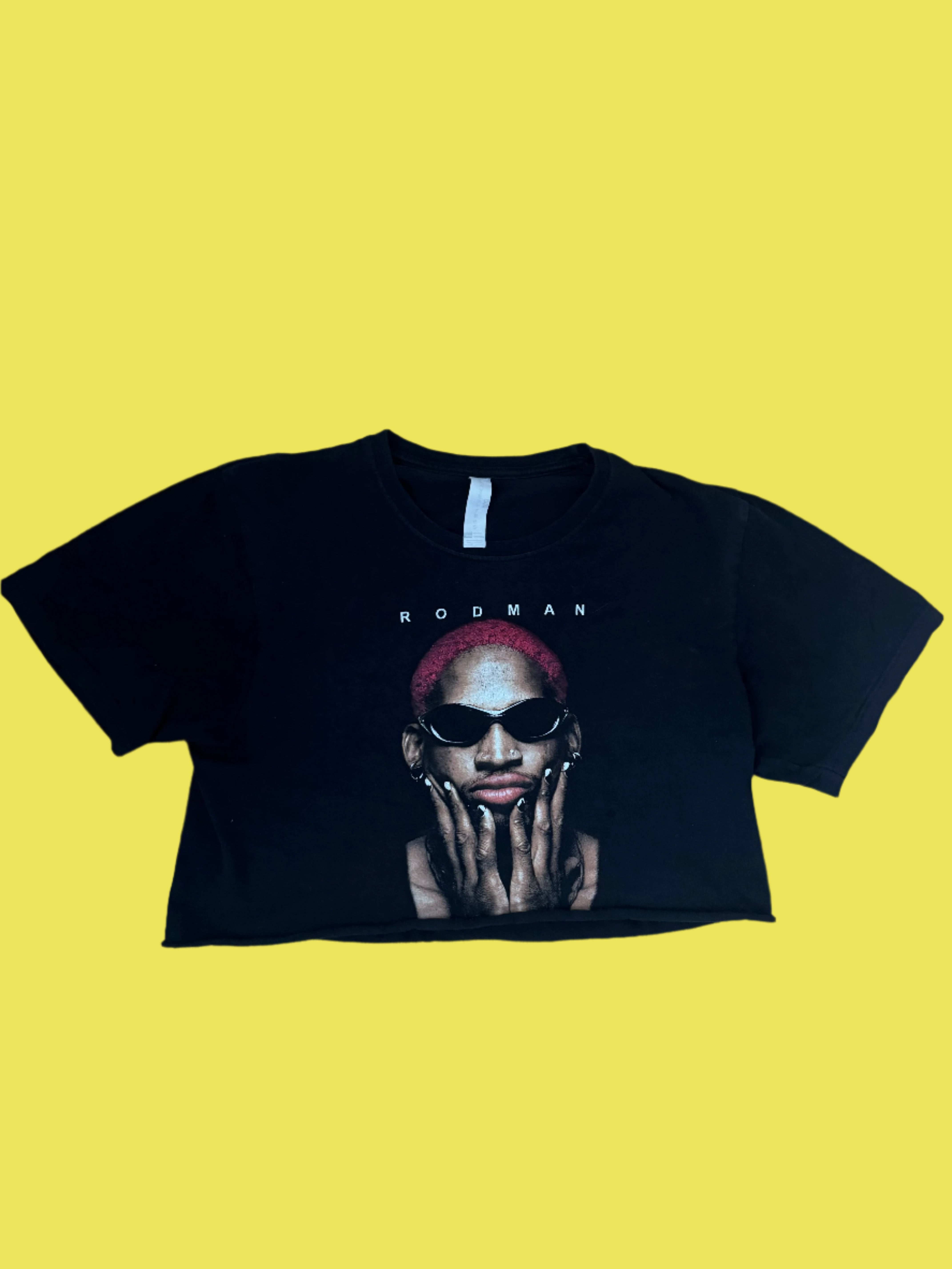 Black  Dennis Rodman cropped tee, M