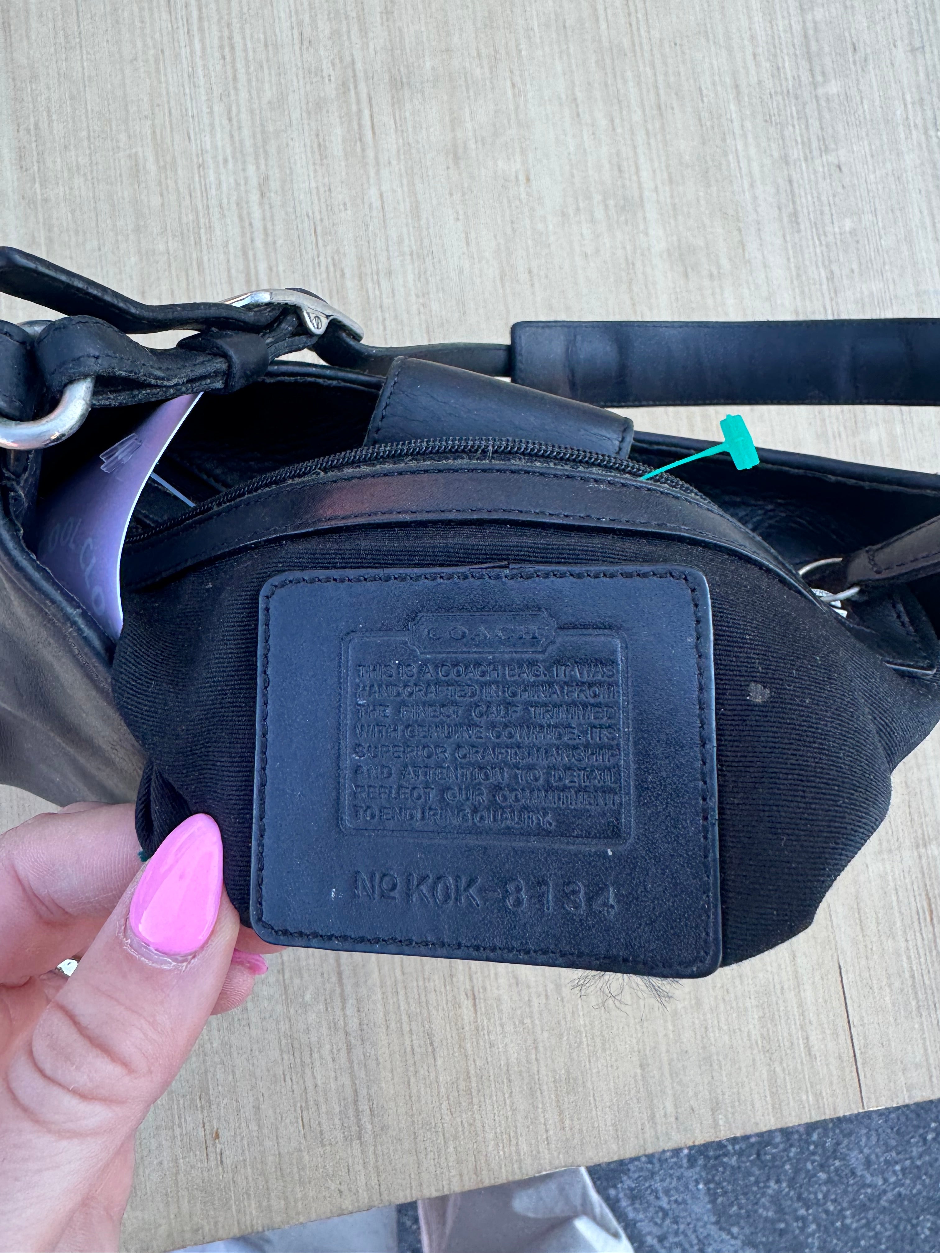 Black Coach Leather shoulder bag