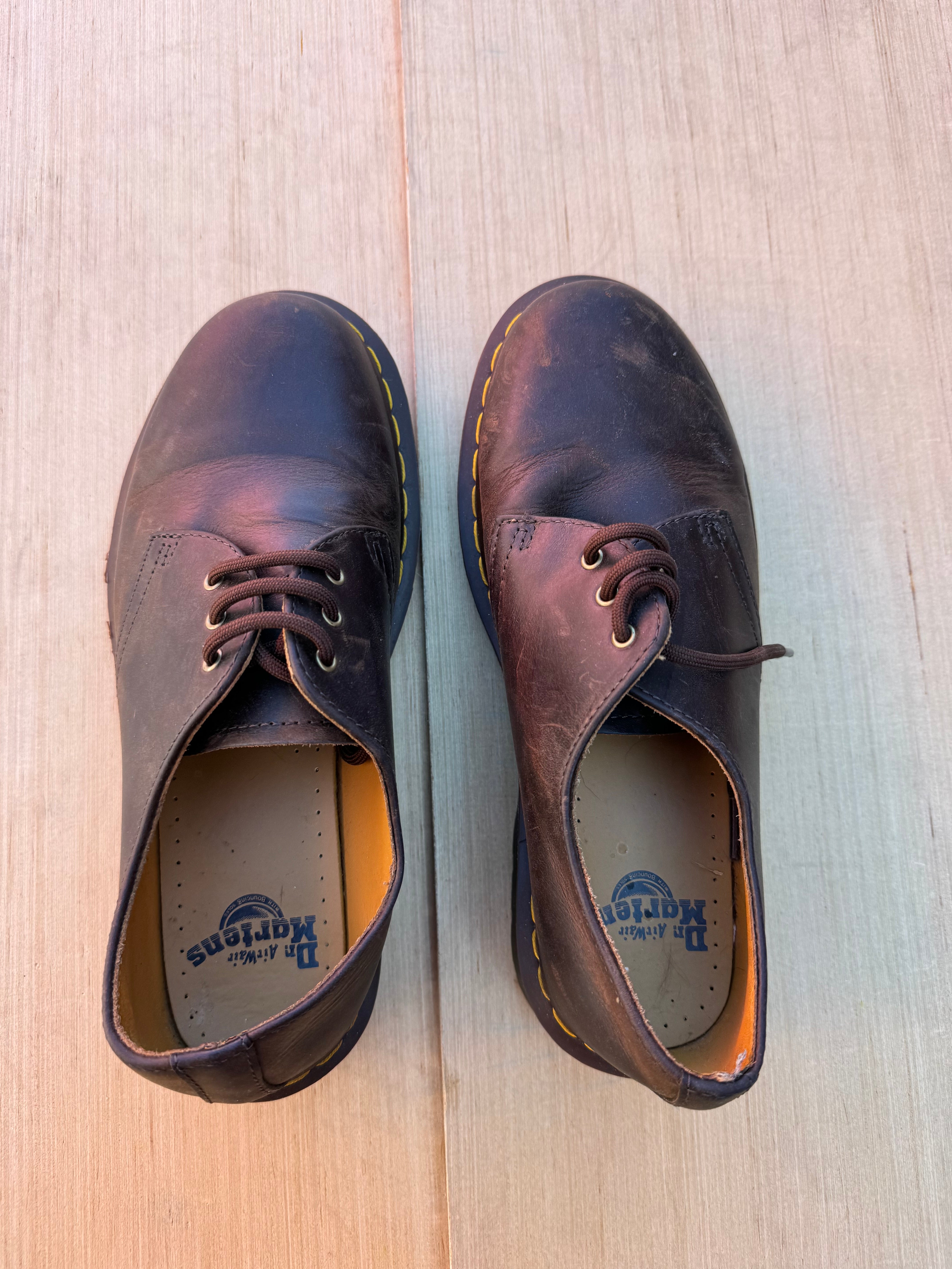 brown Dr marten oxfords, 8