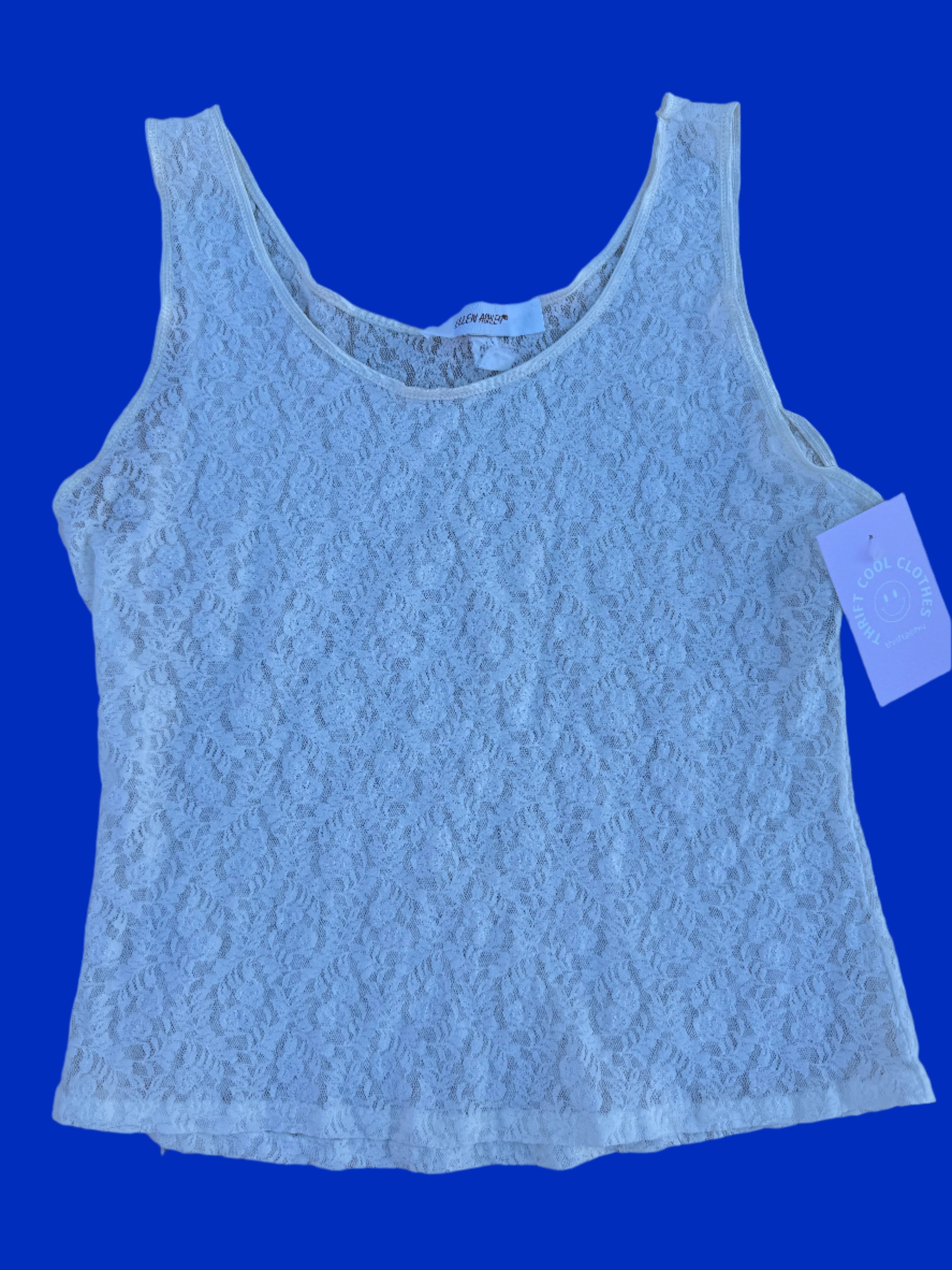 whte ellen ashley lace tank, L