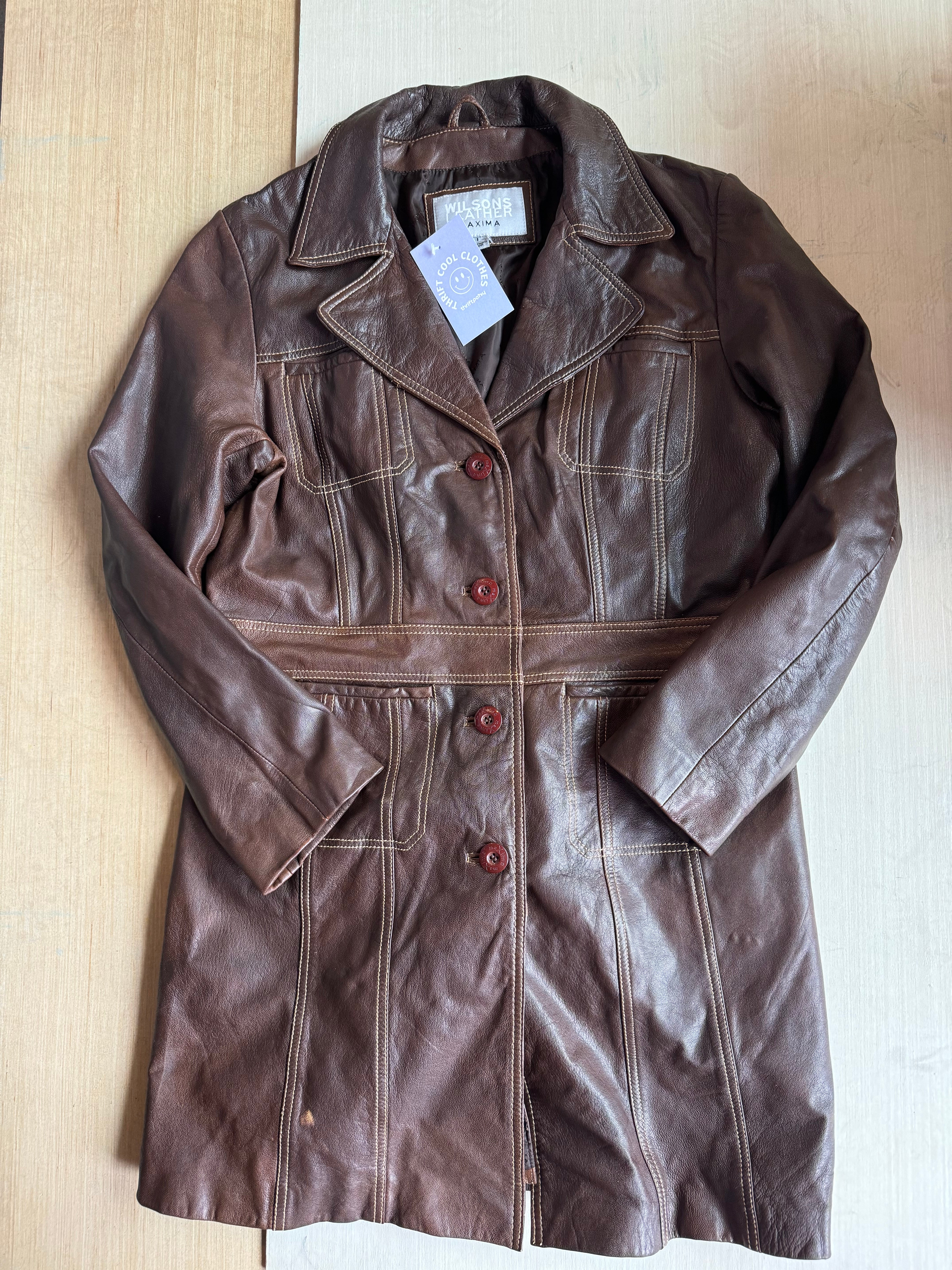 Brown Wilson leather Leather trench, L