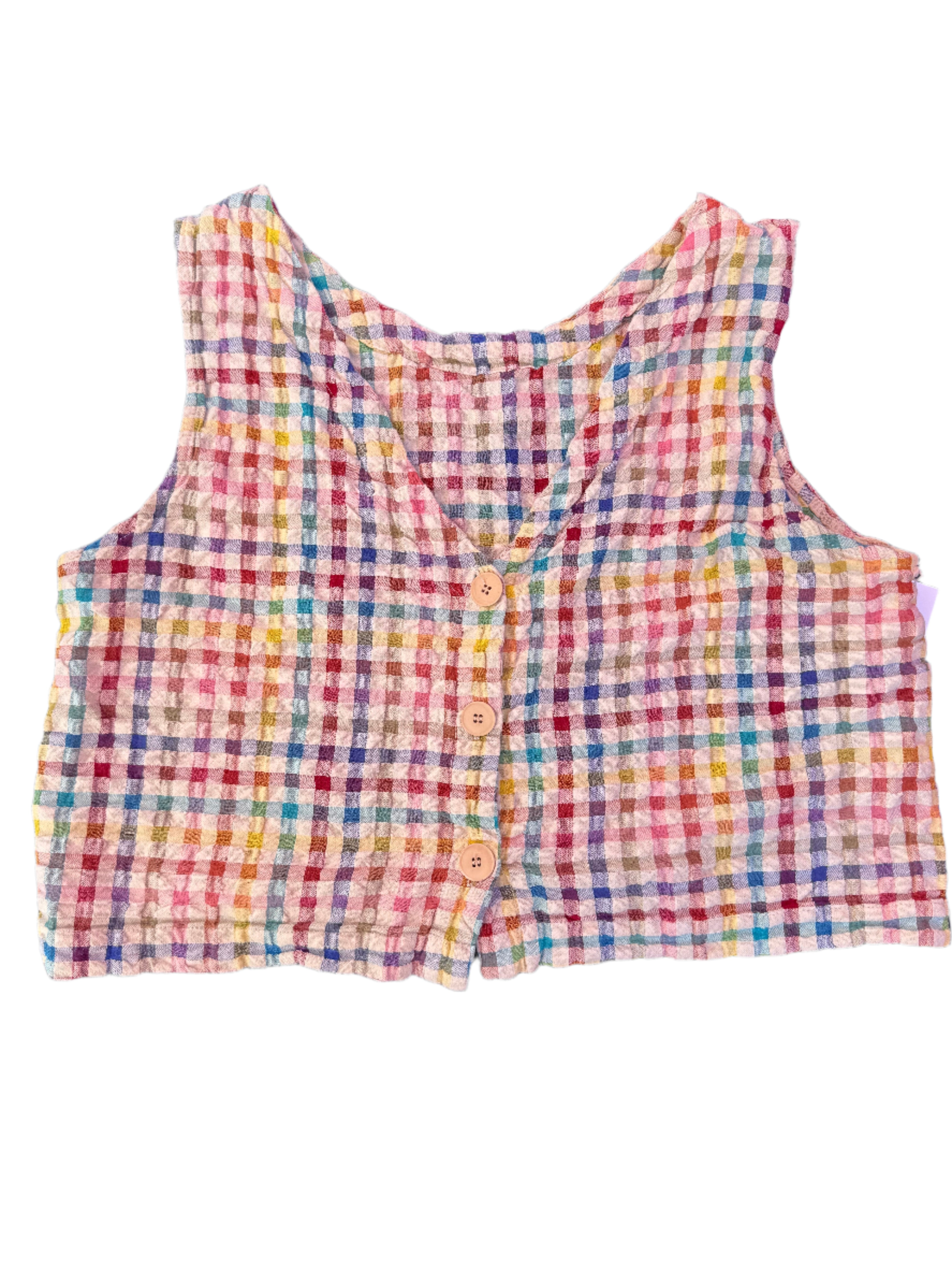 rainbow miandco gingham vest, s