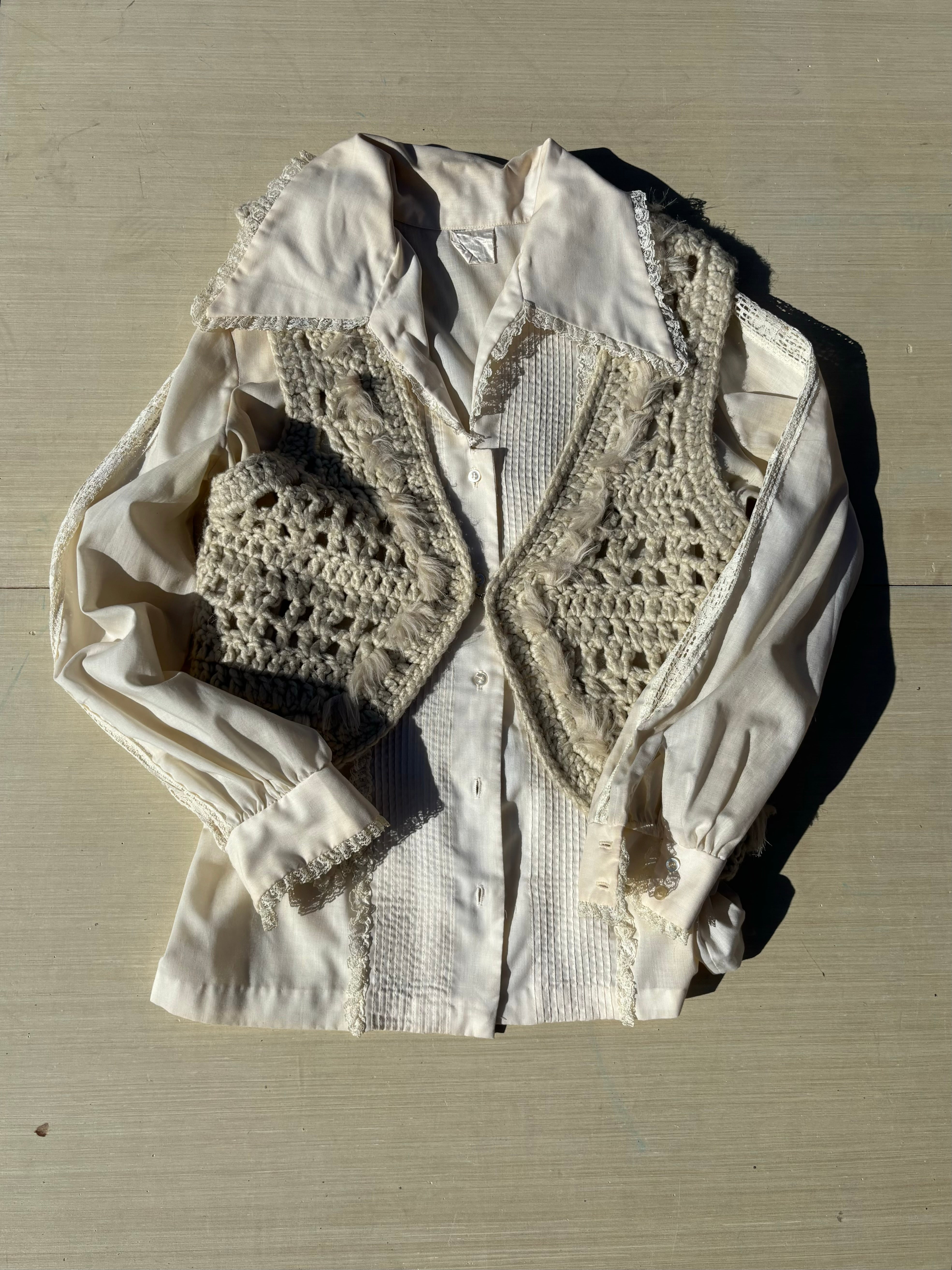 white forever21 knit vest, M