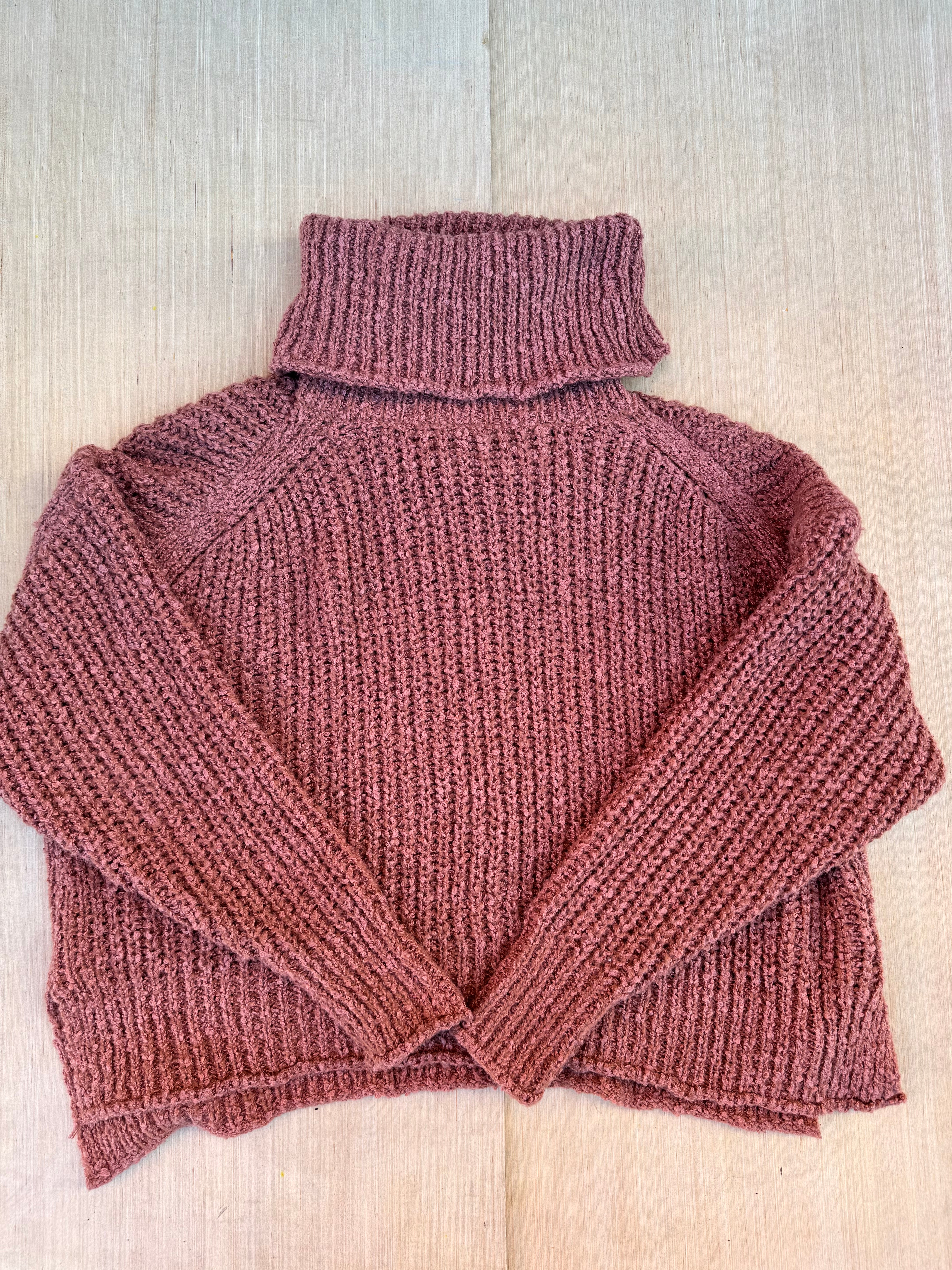 Rust dreamers by debut boucle sweater, M/L