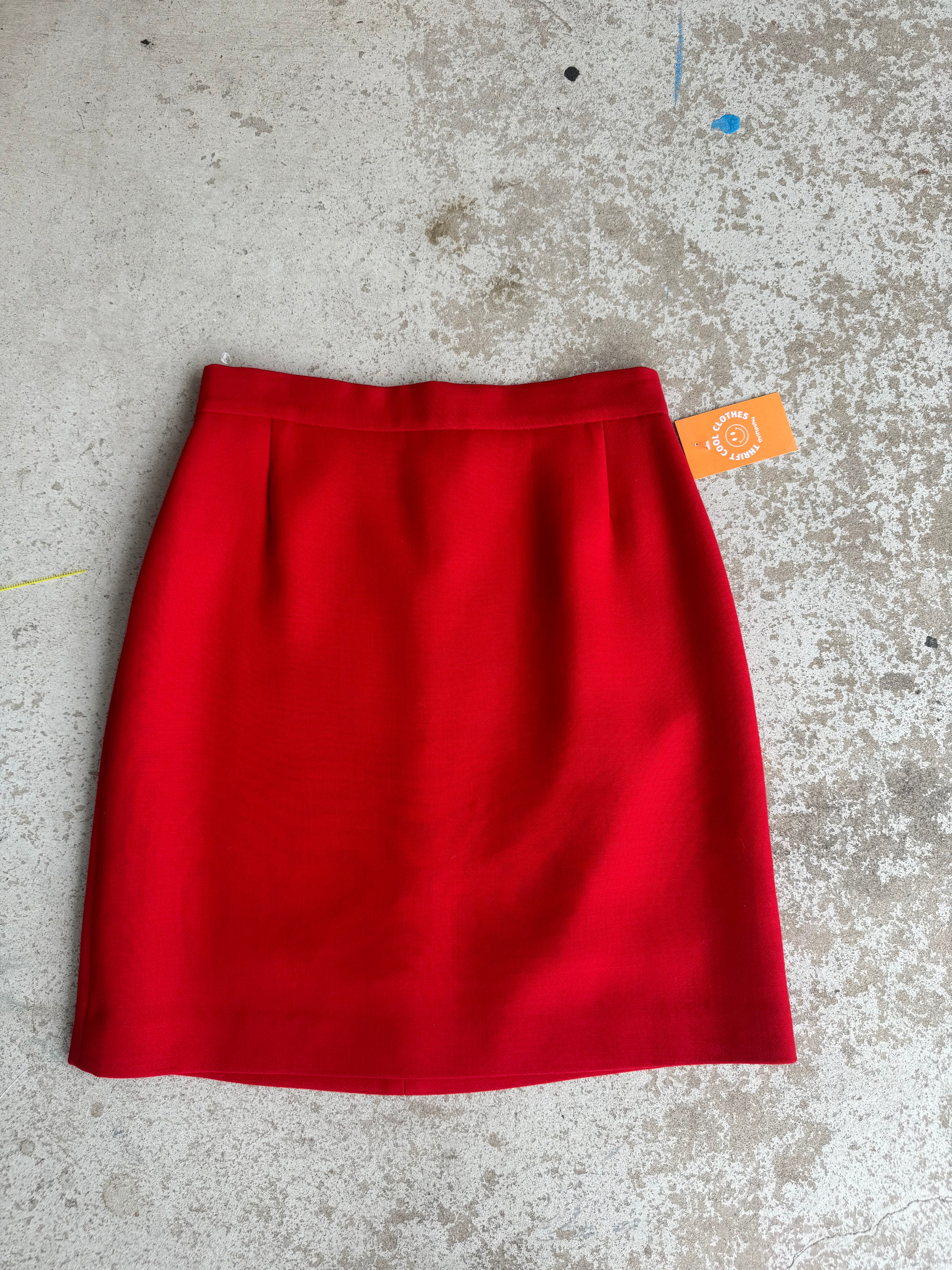 Red Dolce & gabanna Vtg wool mini skirt, 6