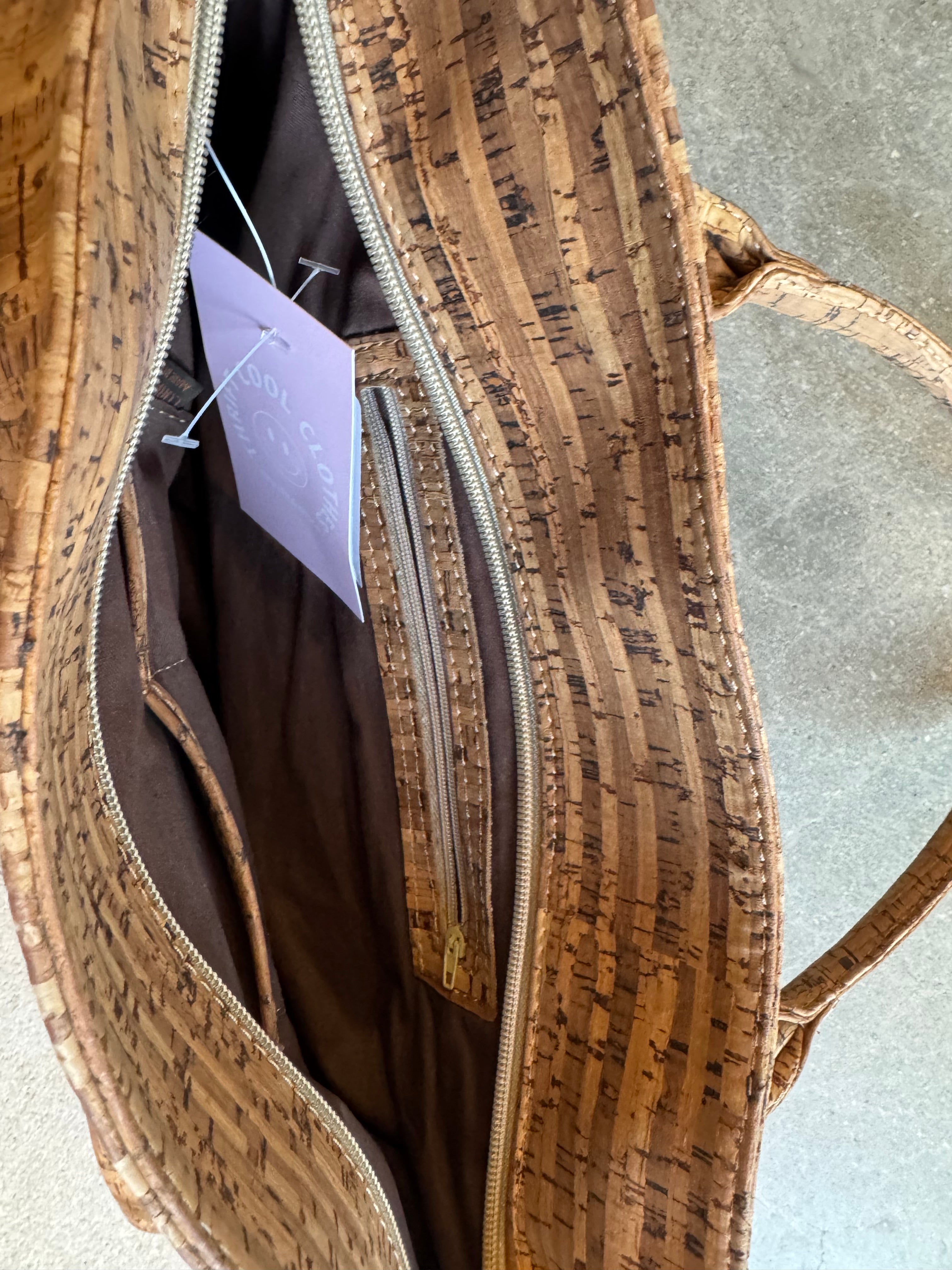 TAN  CORK BAG