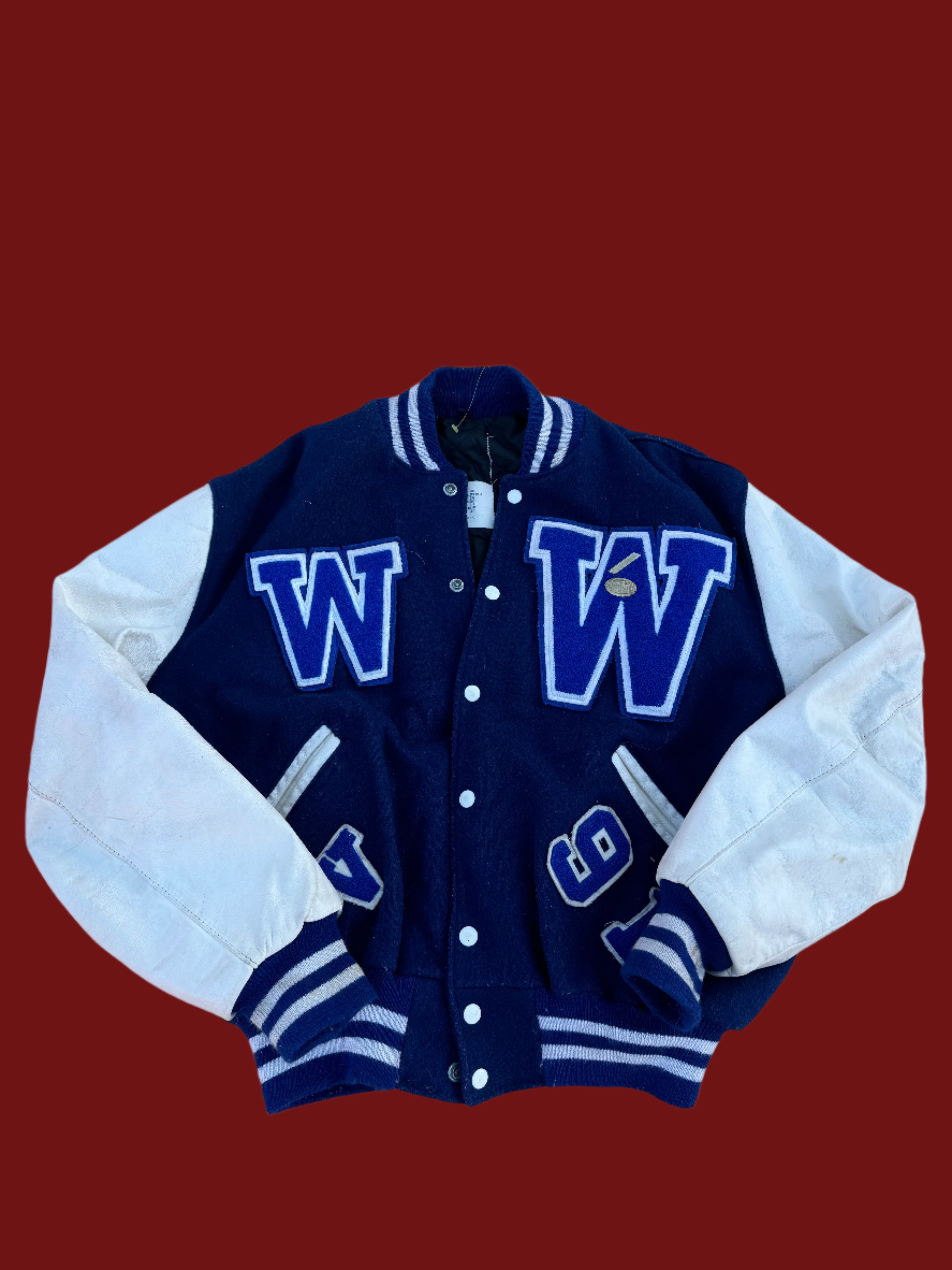 Blue  Vtg Woodstock blue streaks varsity jacket, L