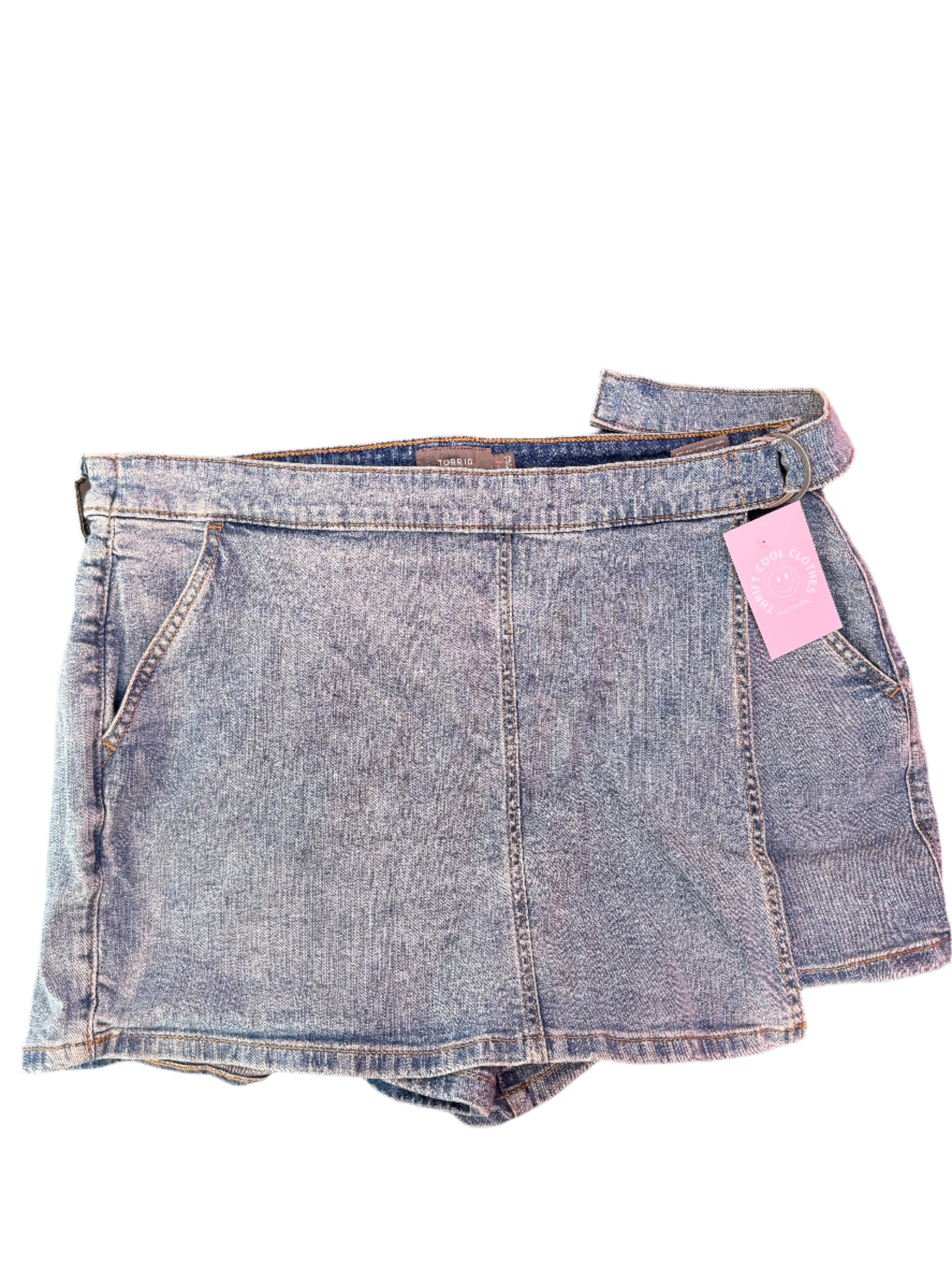 BLUE TORRID DENIM MINI SKORT, 16