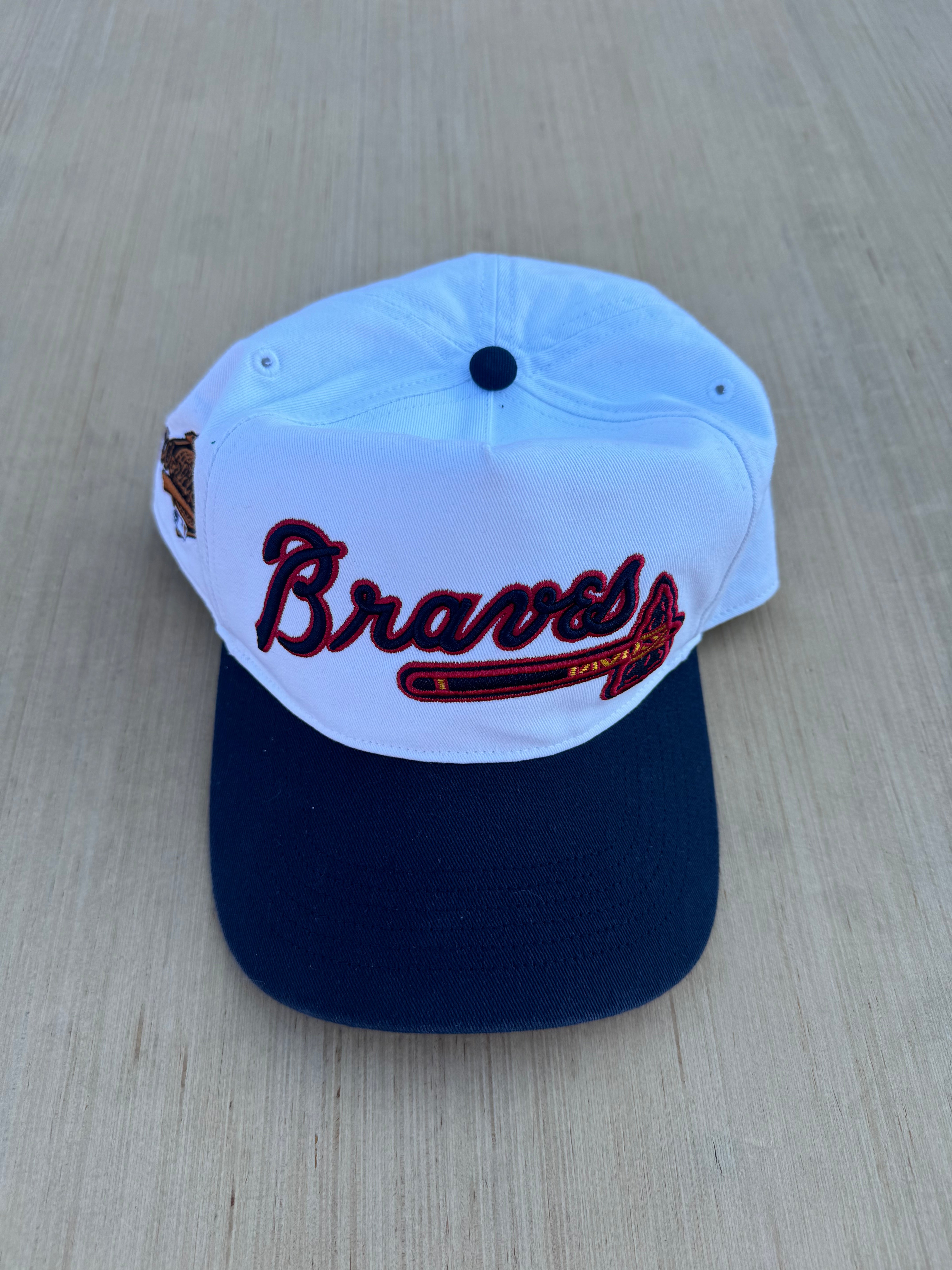 White  Braves hat