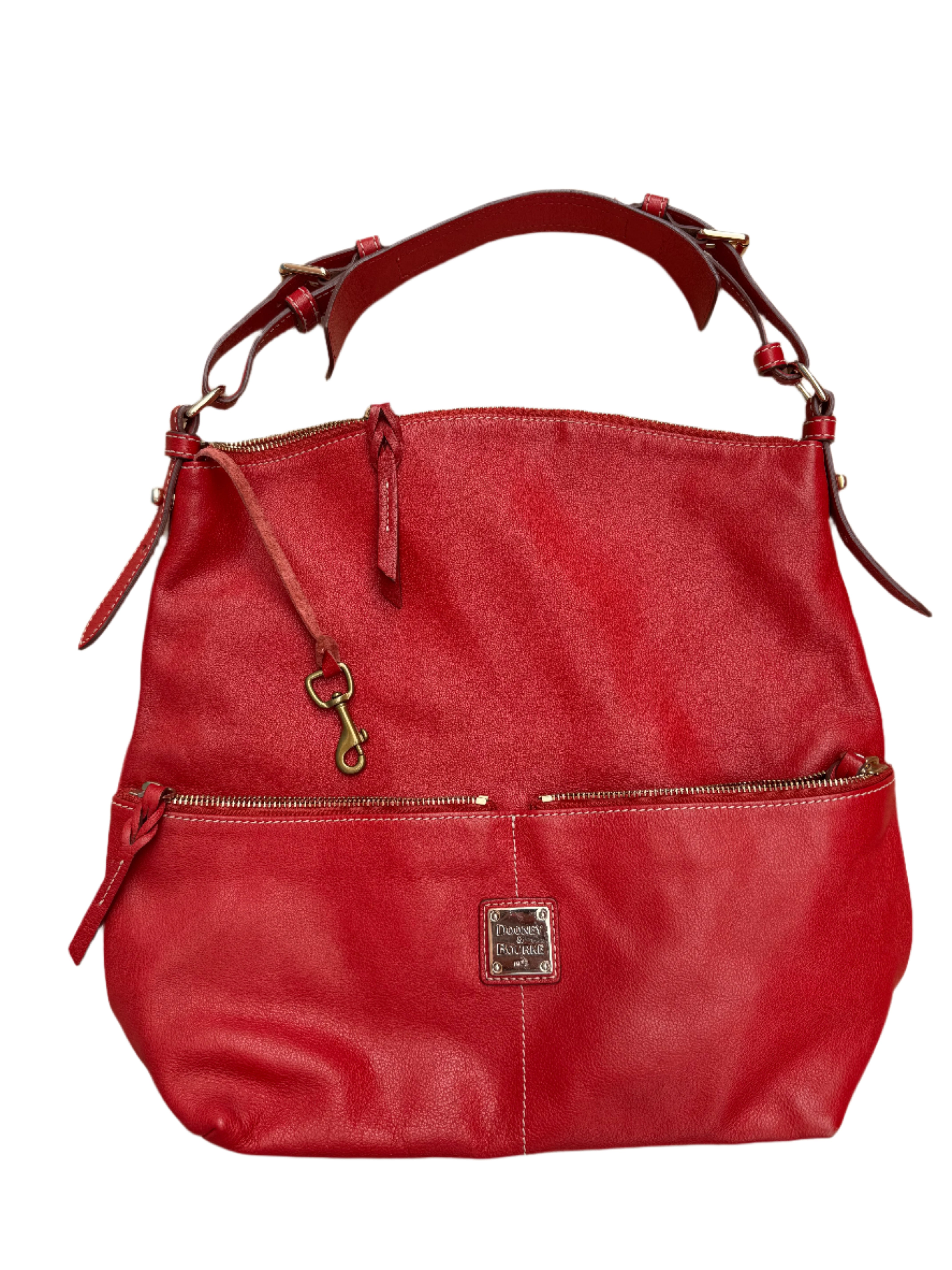 red dooney& bourke leather tote