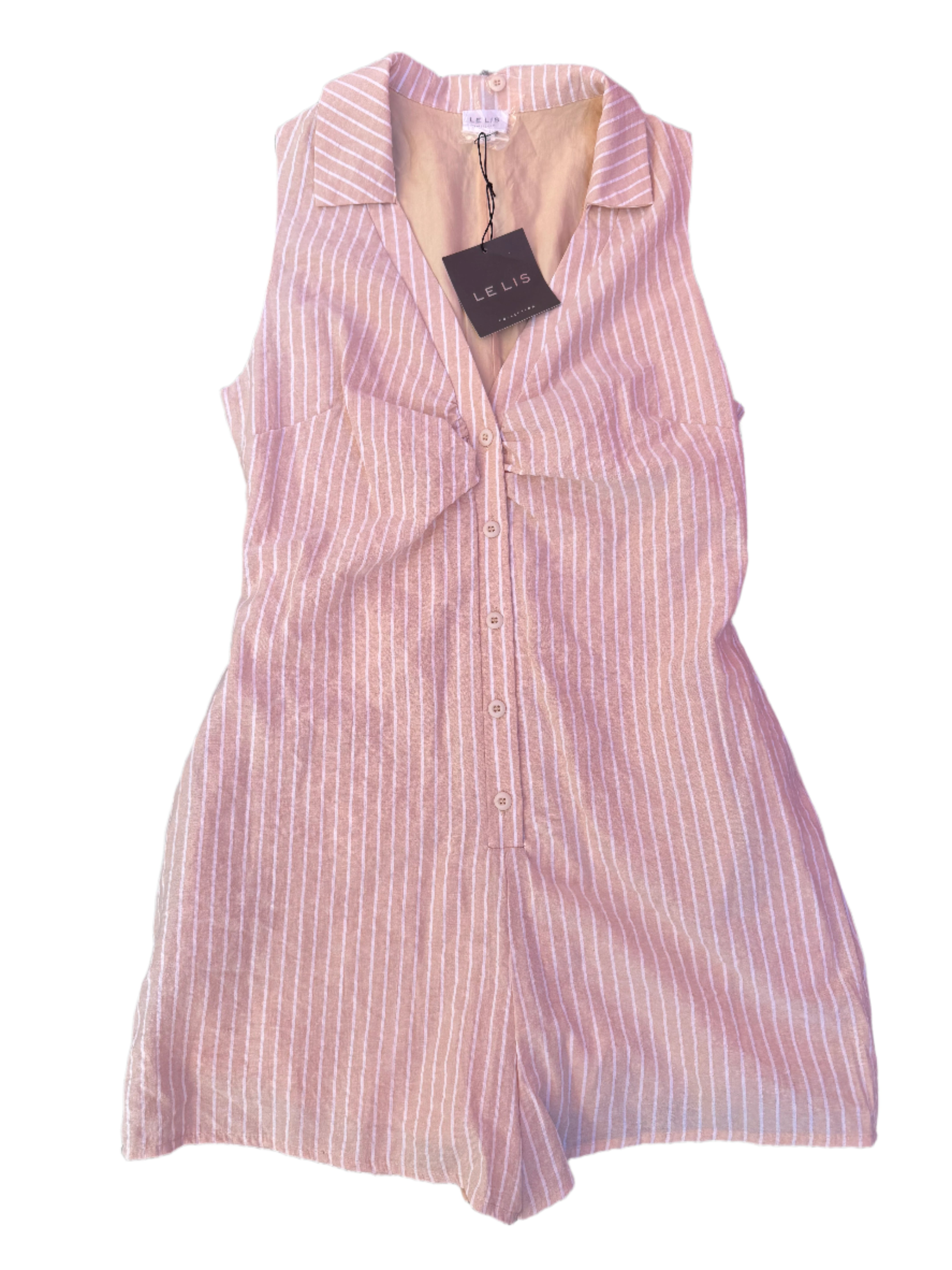 PEACH LELIS STRIPED NWT ROMPER, M