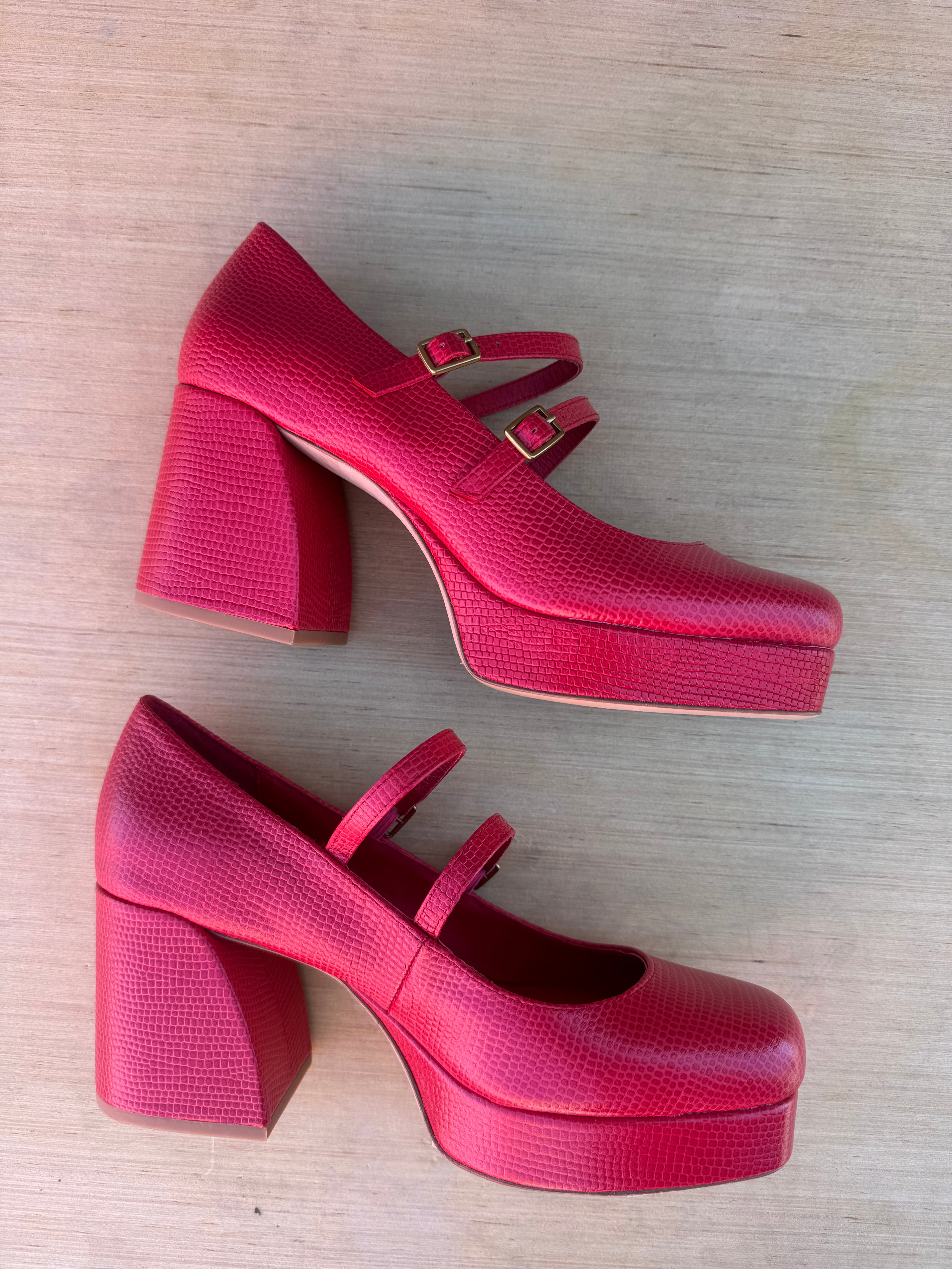 brand new red Charlotte Stone Shoes mary janes, 9