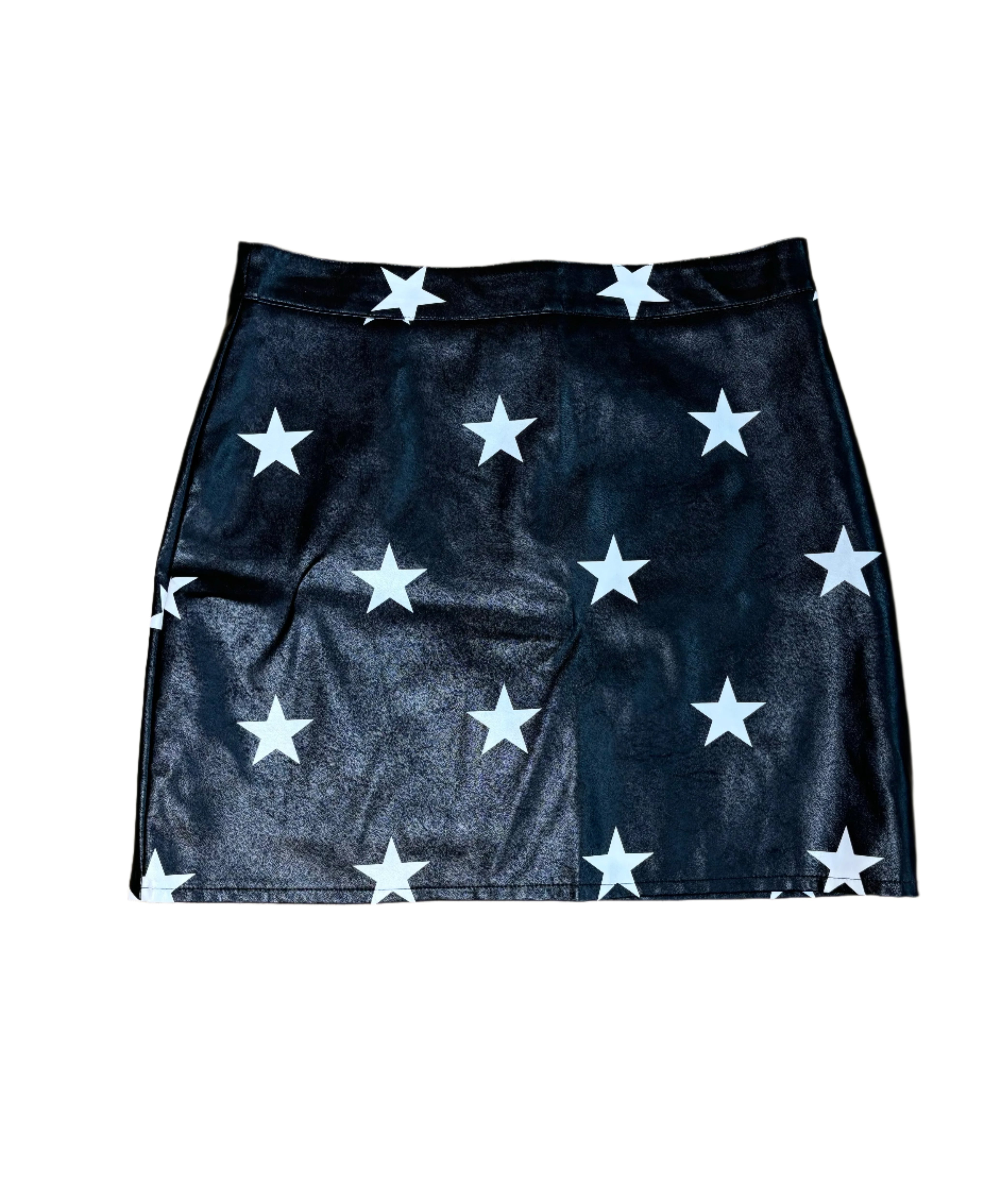 black white nasty gal star faux leather skirt, 8