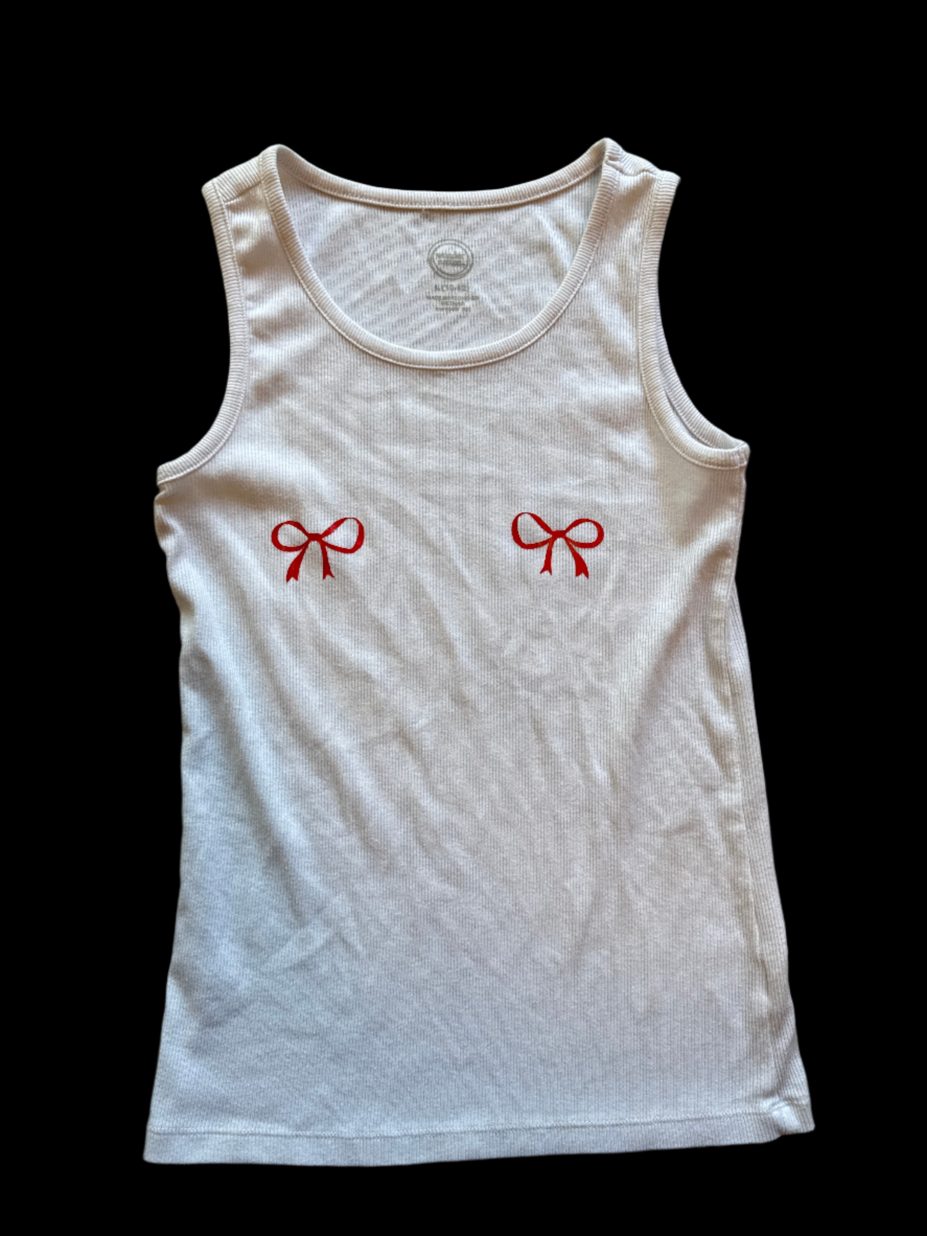 white red wonder nation bow tank, Large