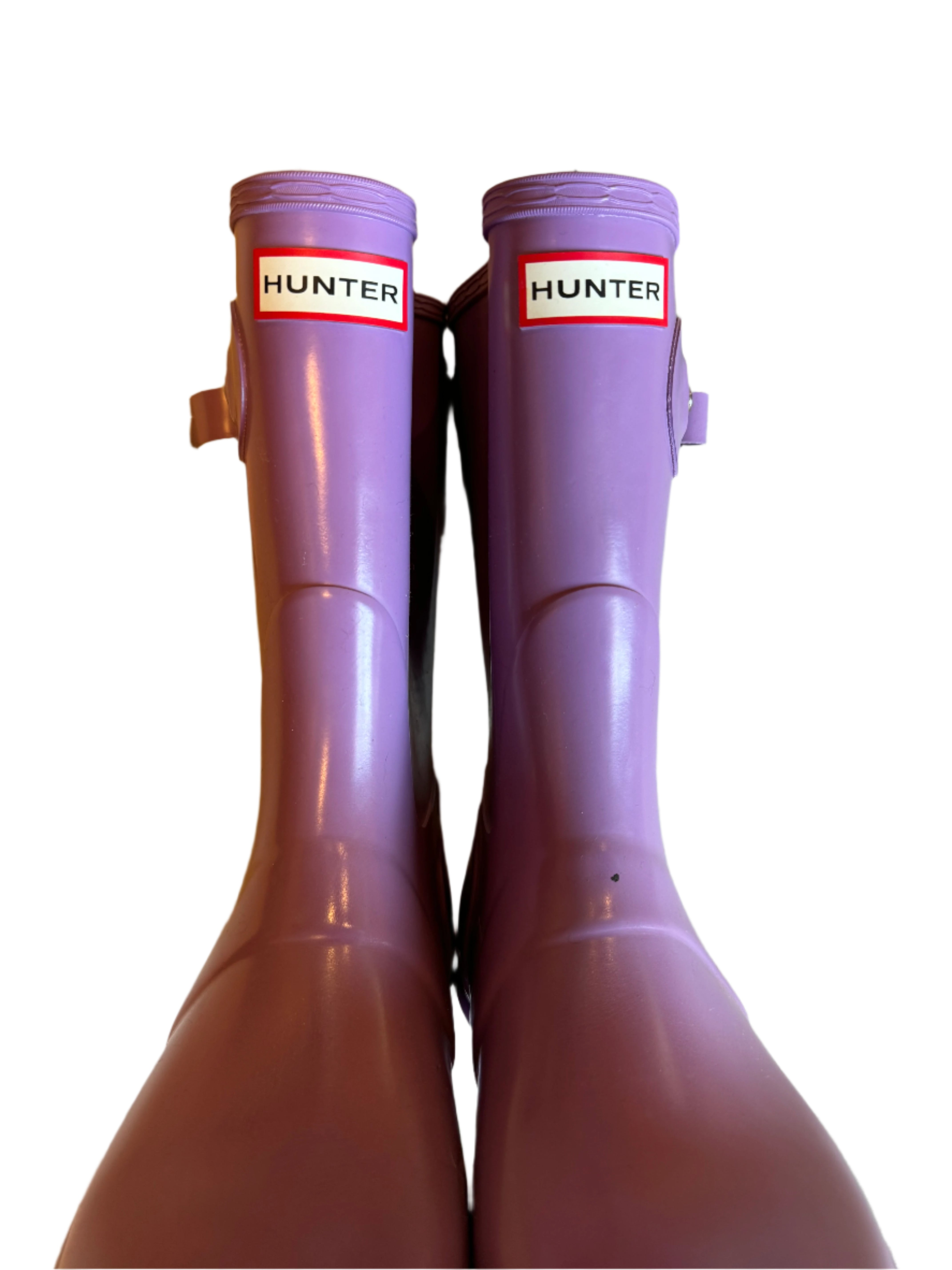 Purple Hunter Short rain boots, 9 women’s